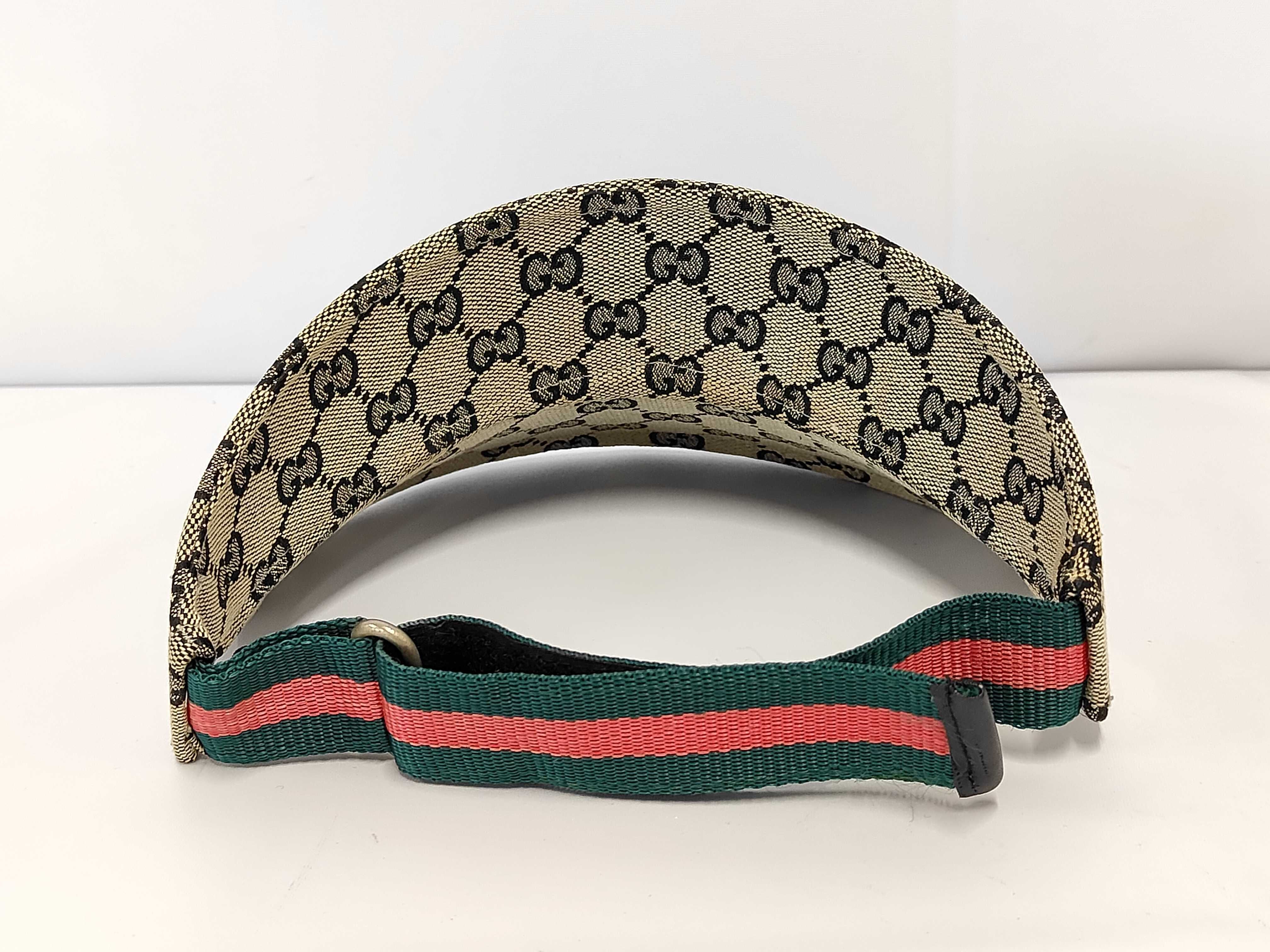 GG Canvas Sun Visor Sherry Line Belt — view 5