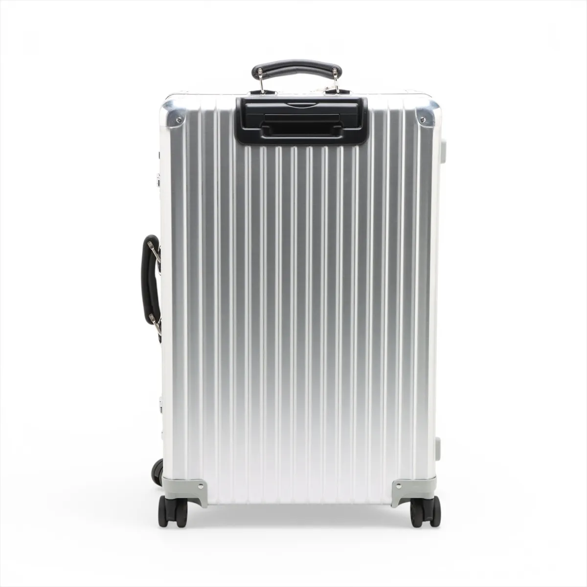 [Individually packaged] Rimowa Check-in M Aluminum Carry Case, Silver, Combination Lock: Left 000, Right 321, Pouch core broken — view 2