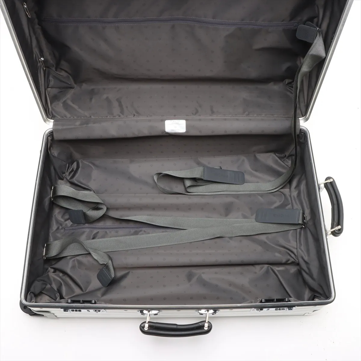 [Individually packaged] Rimowa Check-in M Aluminum Carry Case, Silver, Combination Lock: Left 000, Right 321, Pouch core broken — view 6