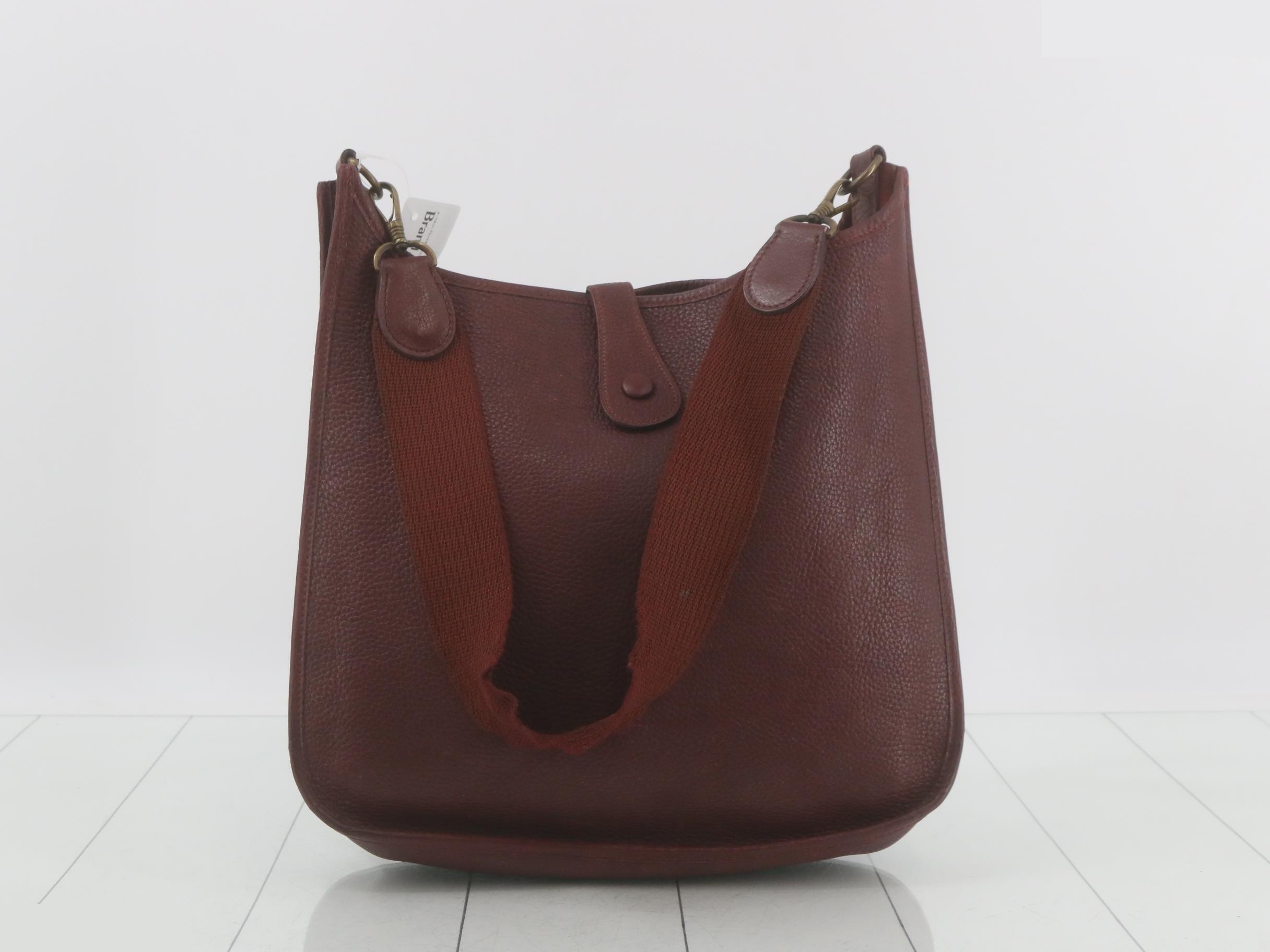 Evelyn Red, with P stamp, gold hardware. — view 2