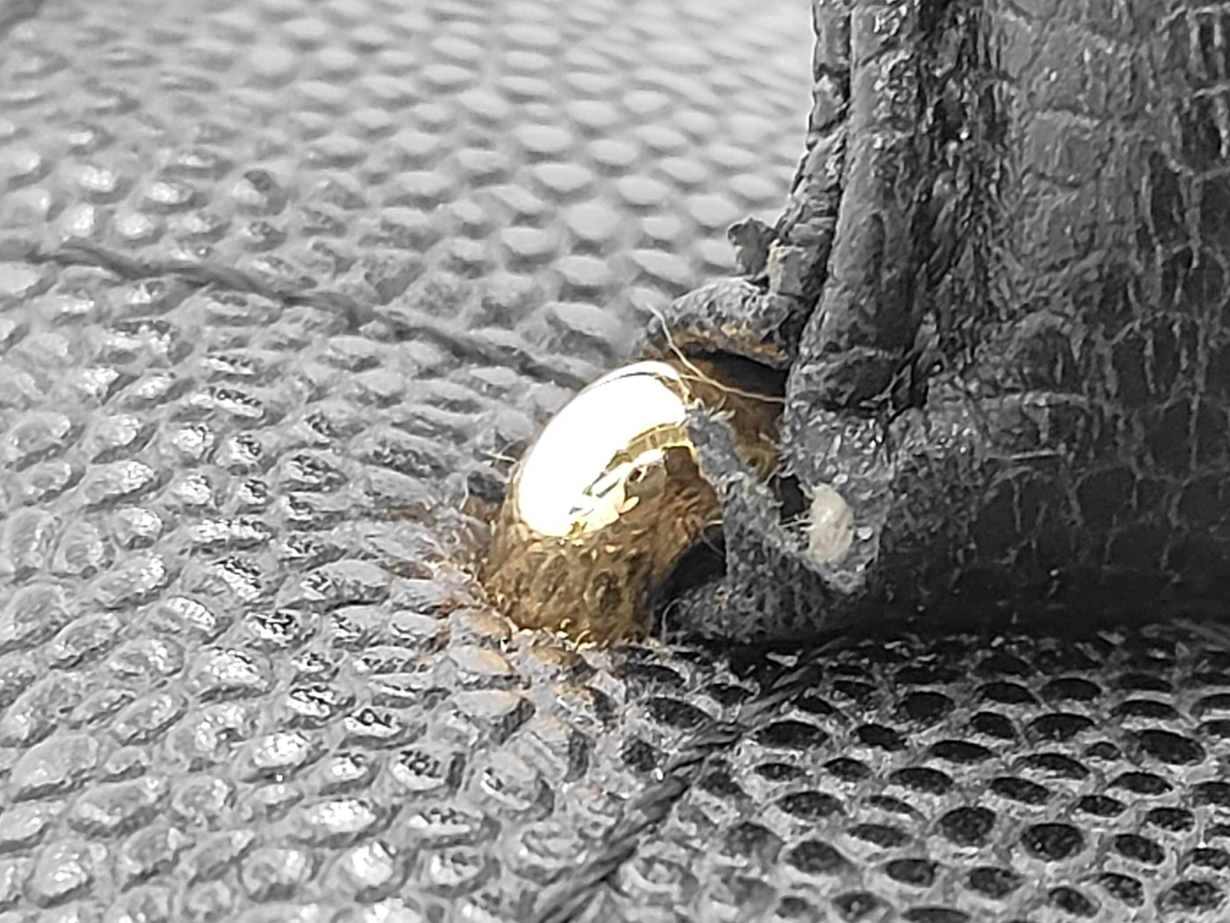 Black Matelassé Caviar Skin Handbag — view 14