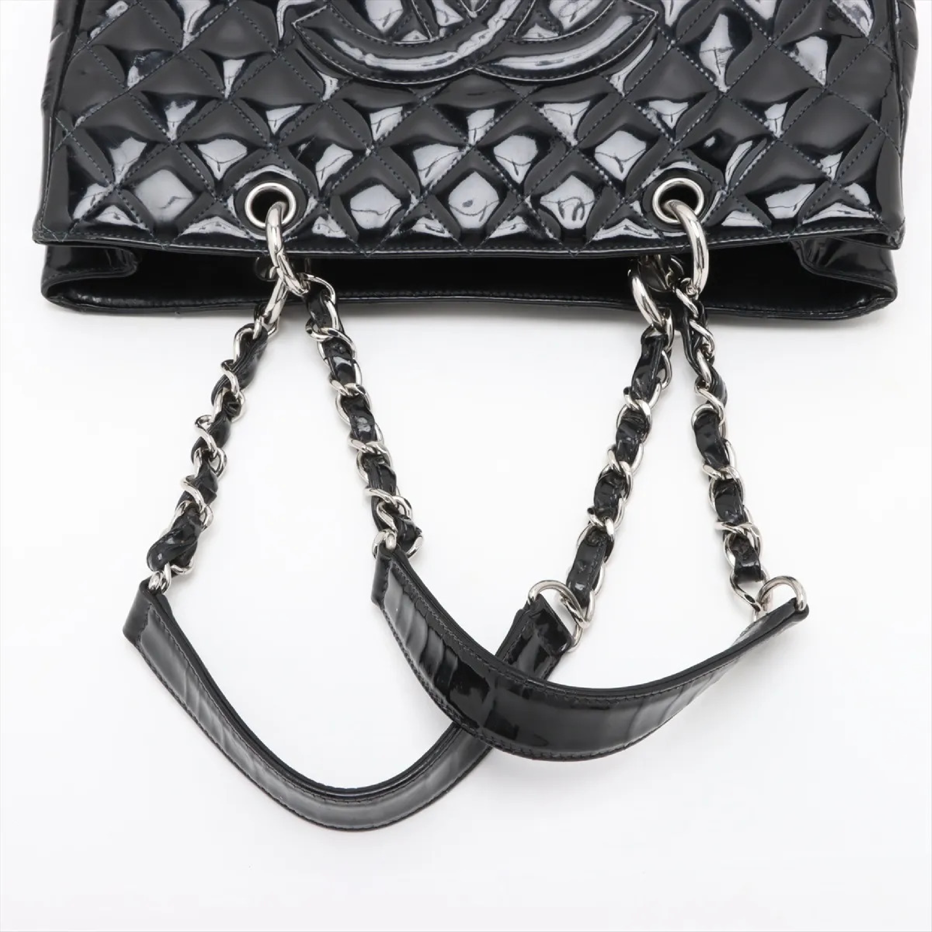 Patent Leather Chain Tote Bag 13183687 (Serial Number 13, A50995) — view 3