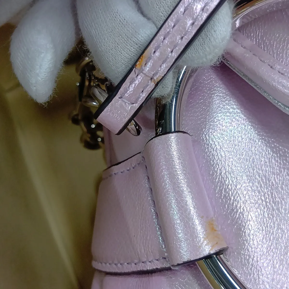 Horsebit 764255 Leather Shoulder Bag Pink Aurora — view 14