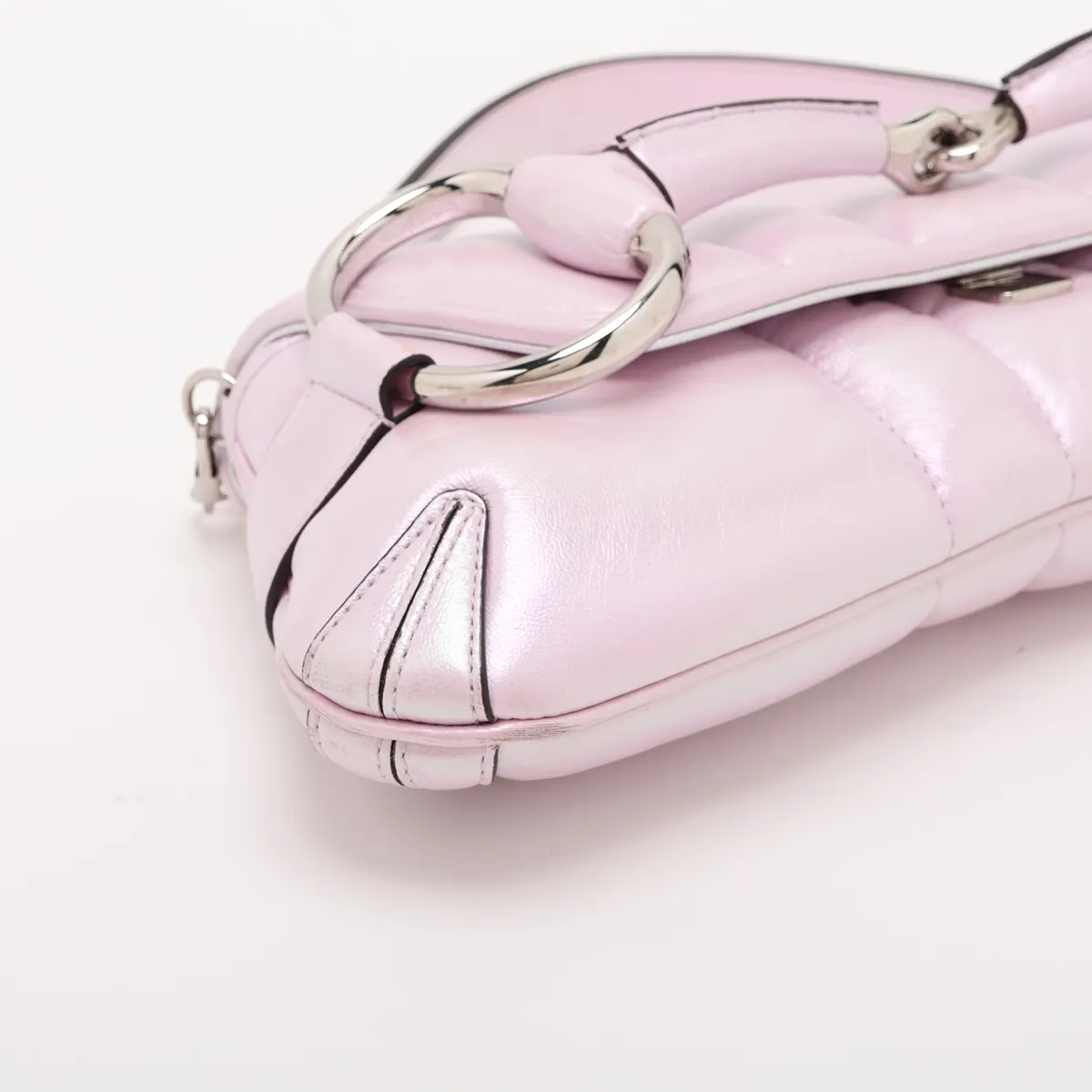 Horsebit 764255 Leather Shoulder Bag Pink Aurora — view 4