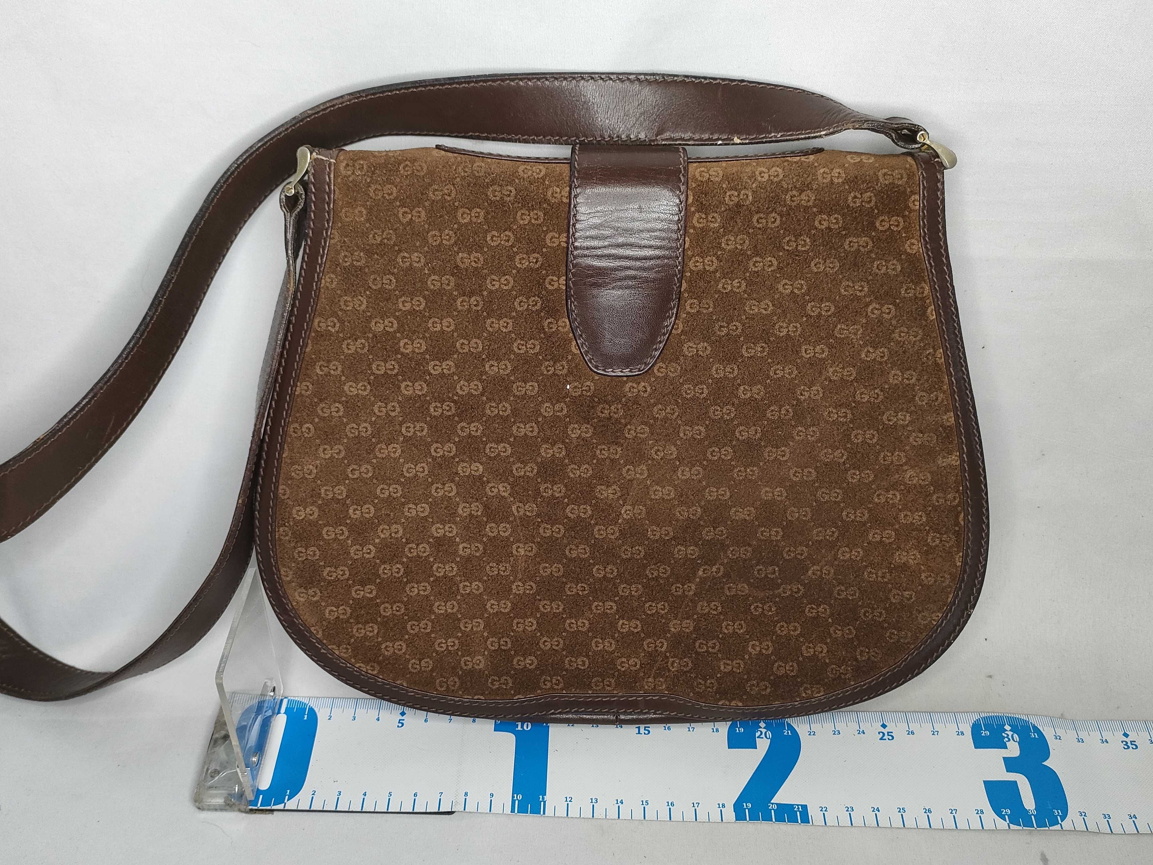 GG Micro GG Shoulder Bag, Suede Leather, Brown Shoulder Bag — view 2