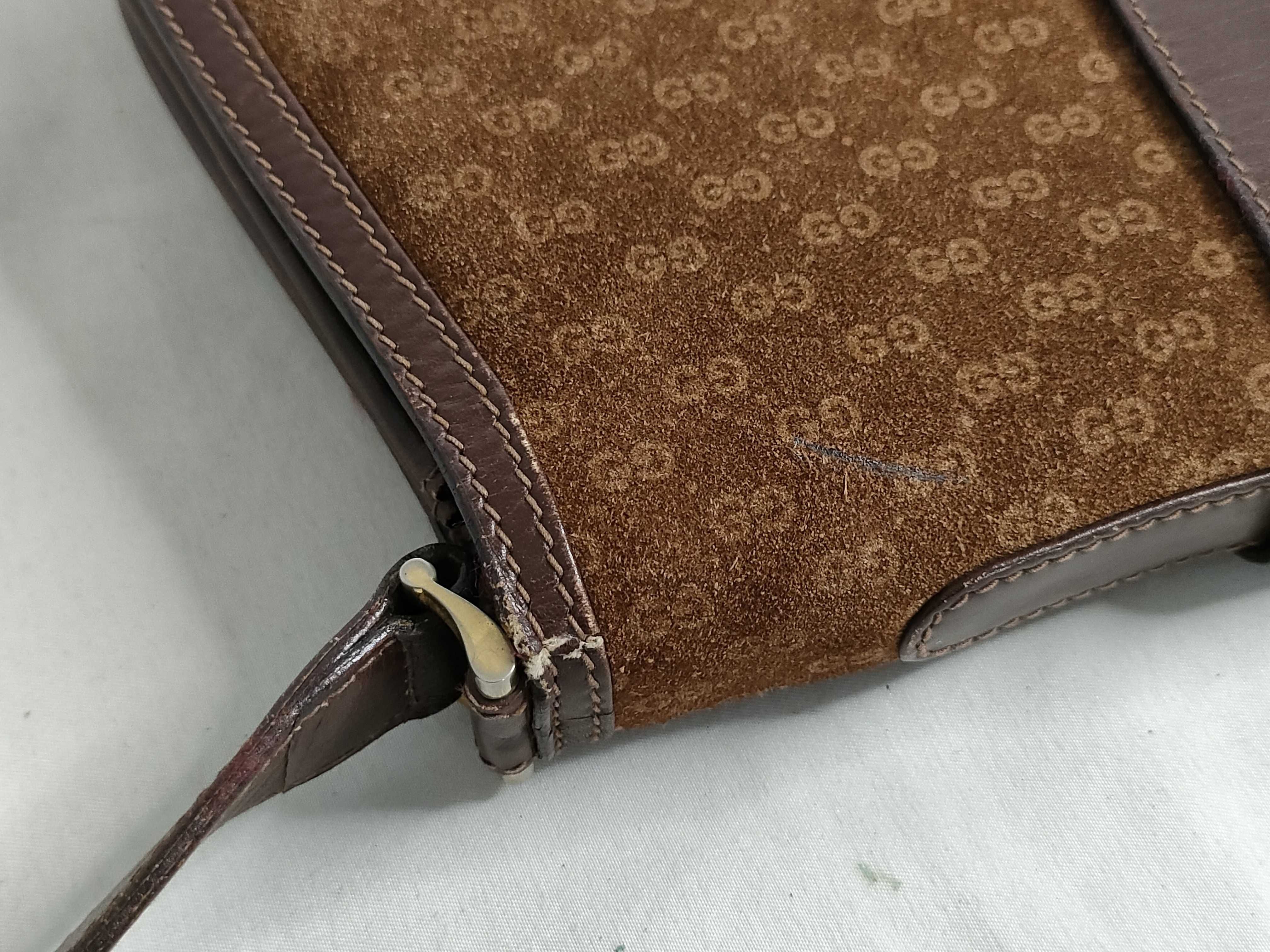 GG Micro GG Shoulder Bag, Suede Leather, Brown Shoulder Bag — view 15