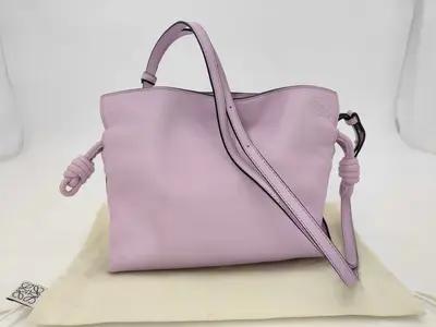 Light Purple Lambskin Flamenco Shoulder Bag