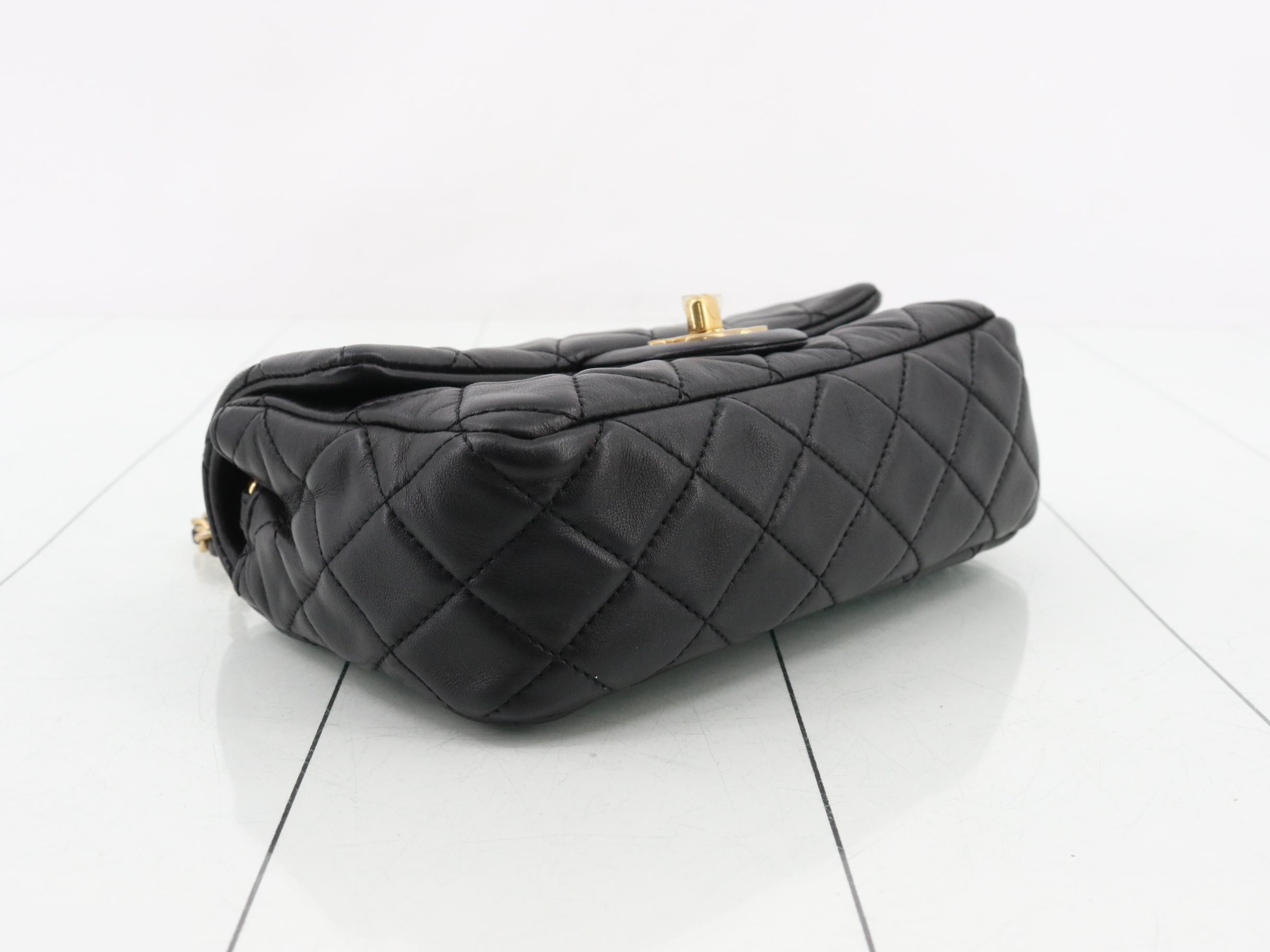 Matelassé Lambskin Turnlock Chain Shoulder Bag — view 5