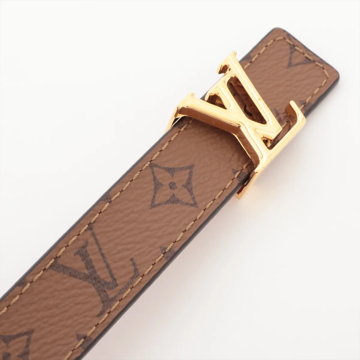 M0440 Ceinture LV Iconic 20MM Reversible Belt AC4222, size 80, PVC x Leather, Beige x Brown. Shows signs of wear: — view 2