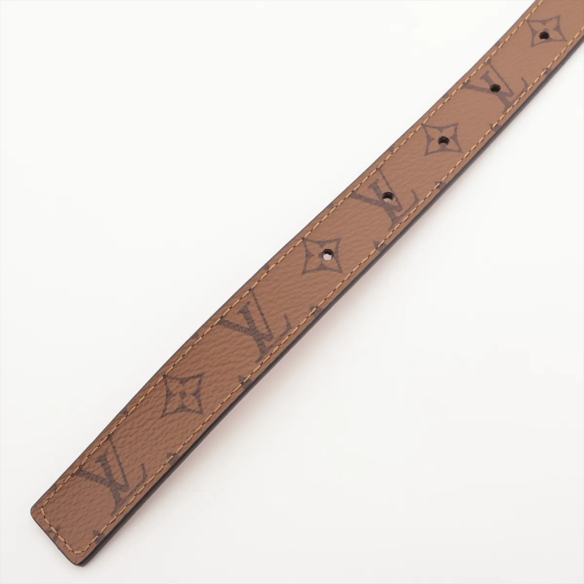 M0440 Ceinture LV Iconic 20MM Reversible Belt AC4222, size 80, PVC x Leather, Beige x Brown. Shows signs of wear: — view 3