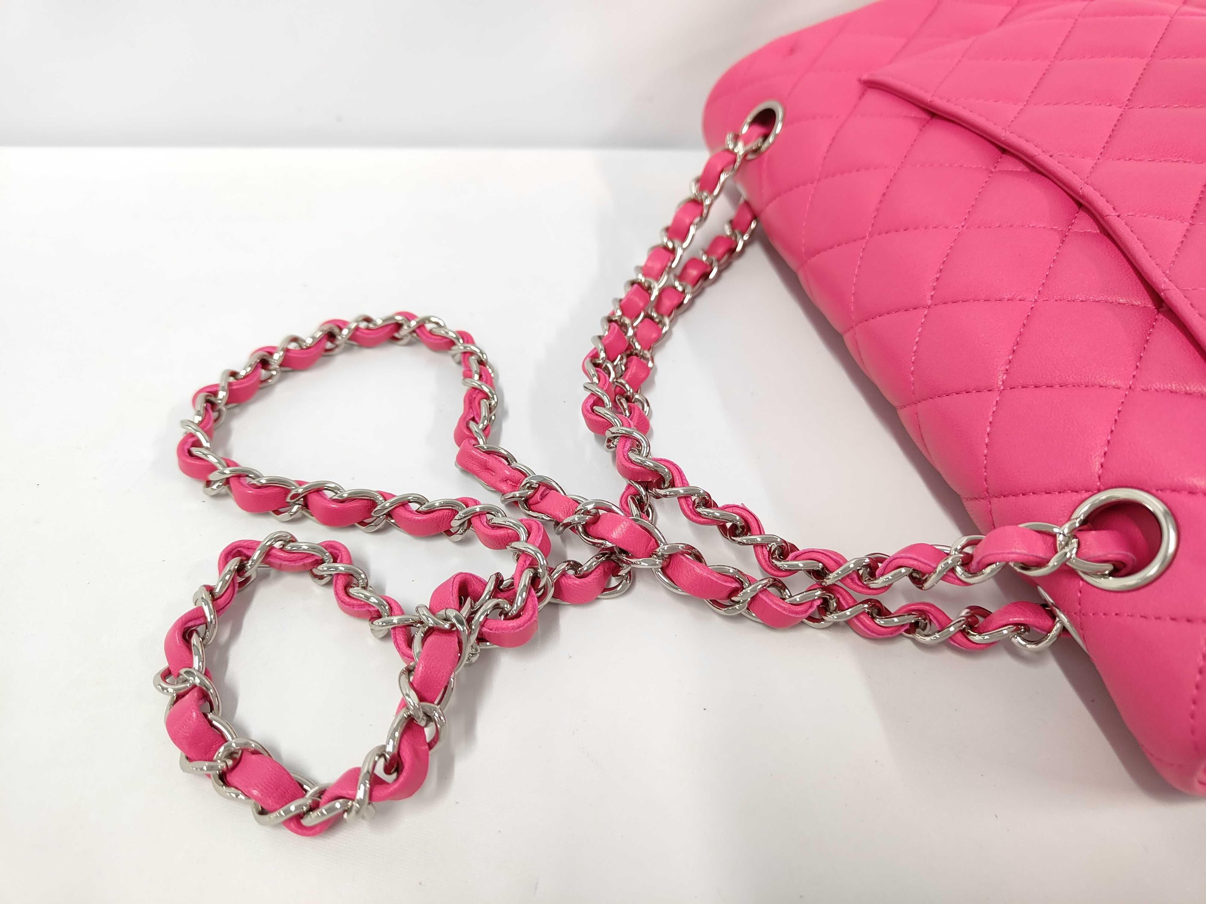 Double Flap 25 Chain Shoulder Bag, Matelassé Lambskin, Pink, SS Shoulder Bag — view 5