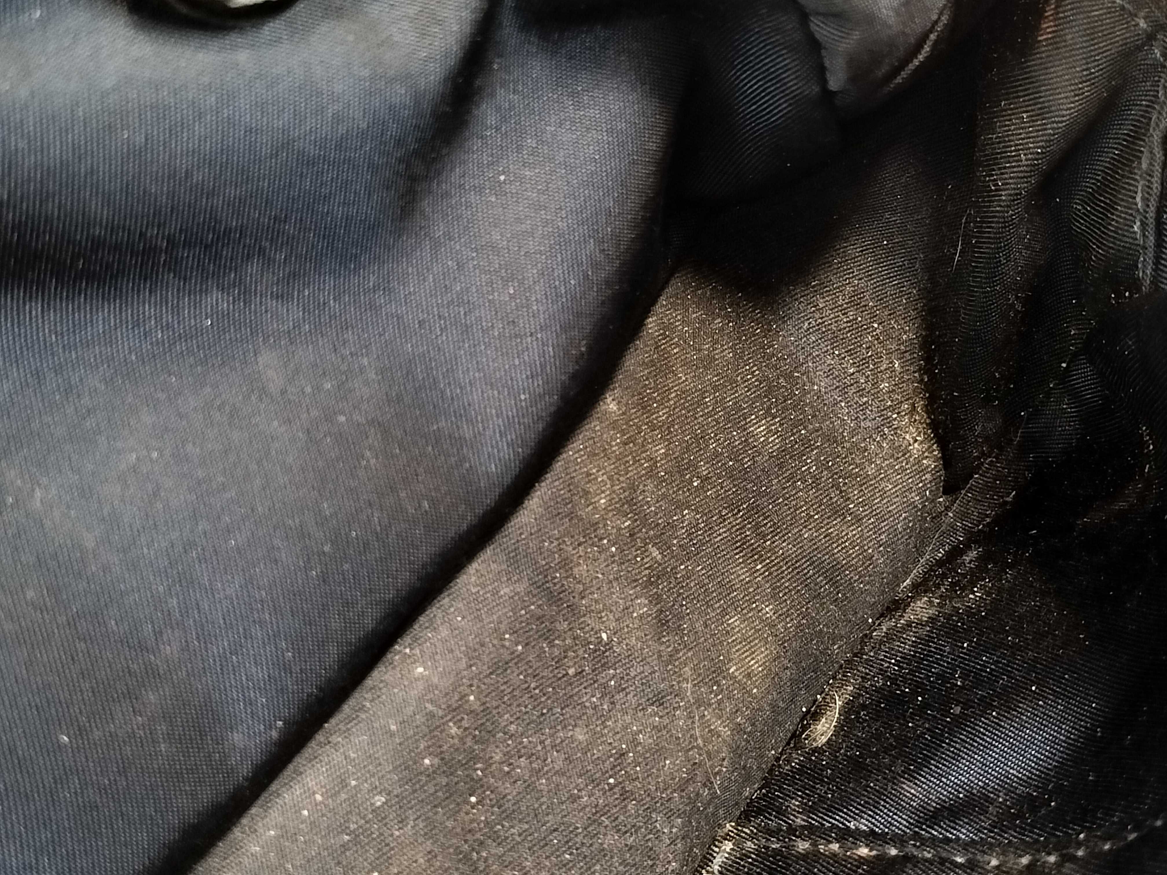 FR-Christian Double Saddle Denim × Patent Leather Handbag Blue — view 14
