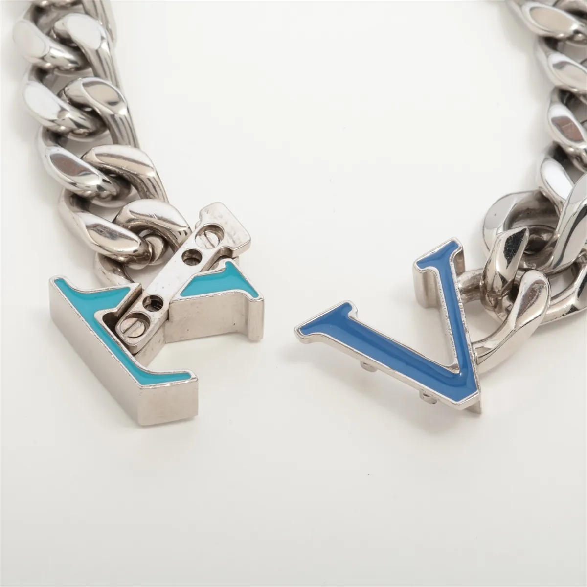 M0919L Bracelet LV Chain TE5202 Bracelet L GP Silver (Dents, — view 4