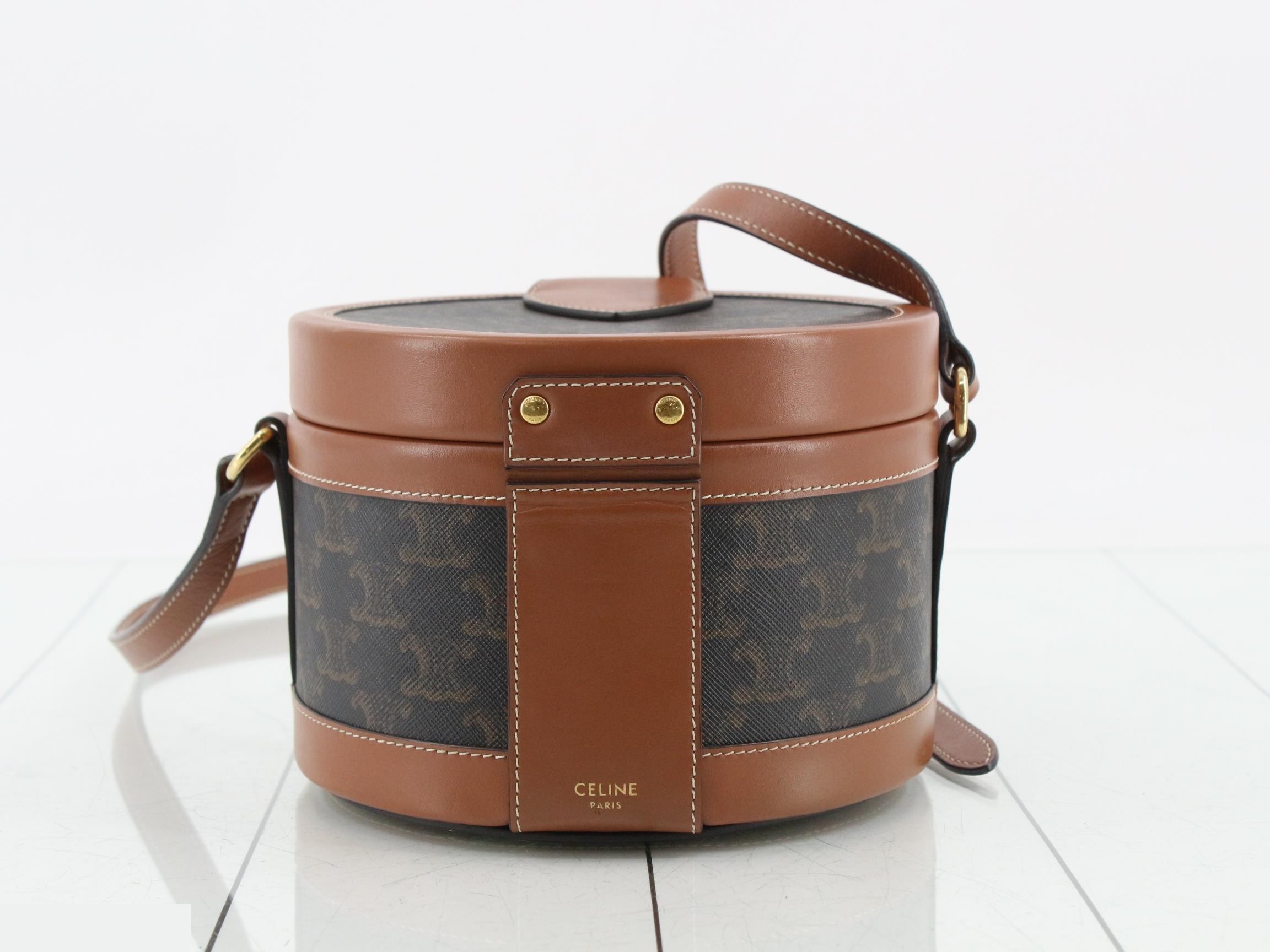 Triomphe Tambour PVC Leather Shoulder Bag — view 2
