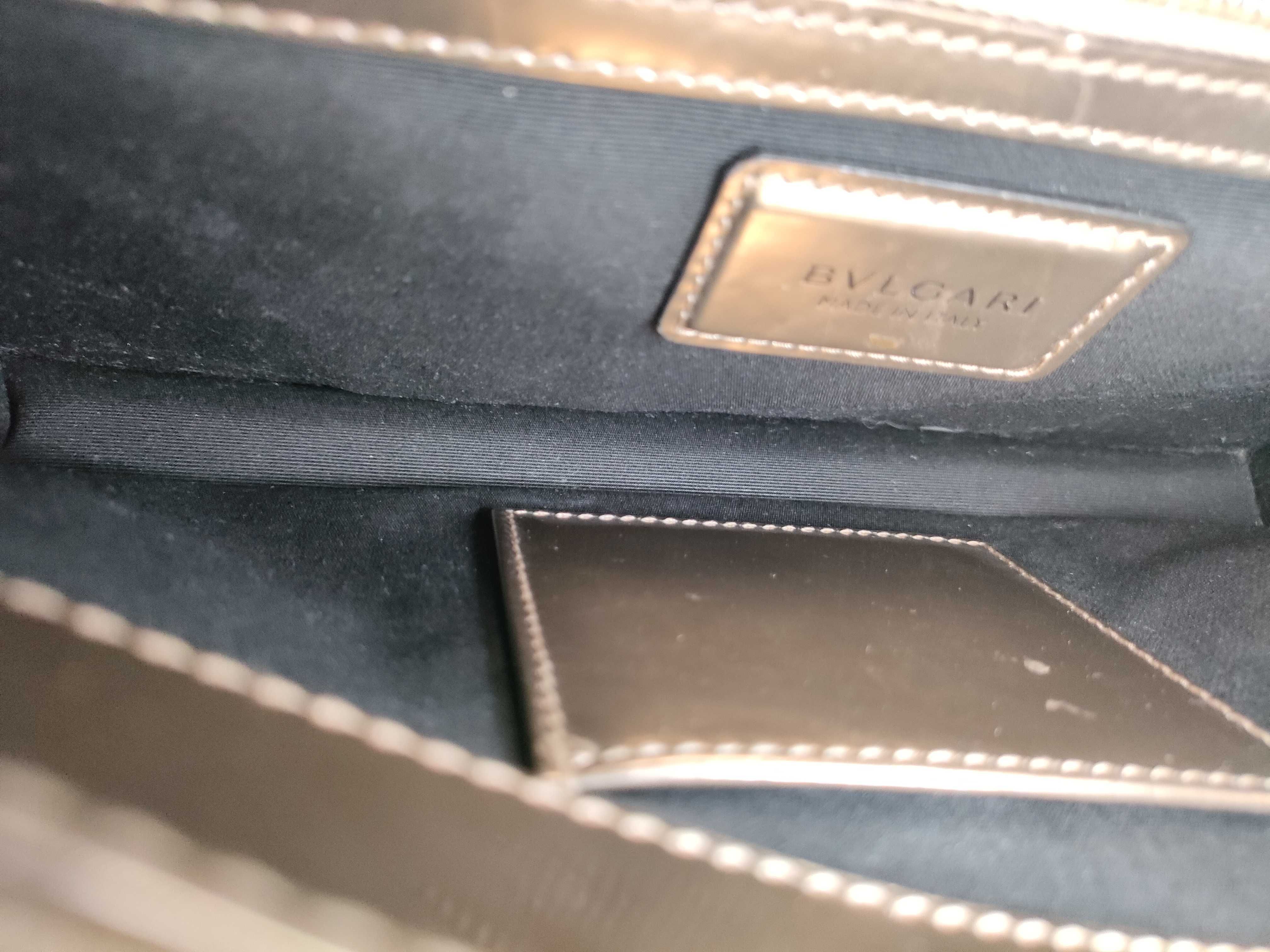 Serpenti Flap Bag Leather Metallic Bronze Shoulder Bag — view 12