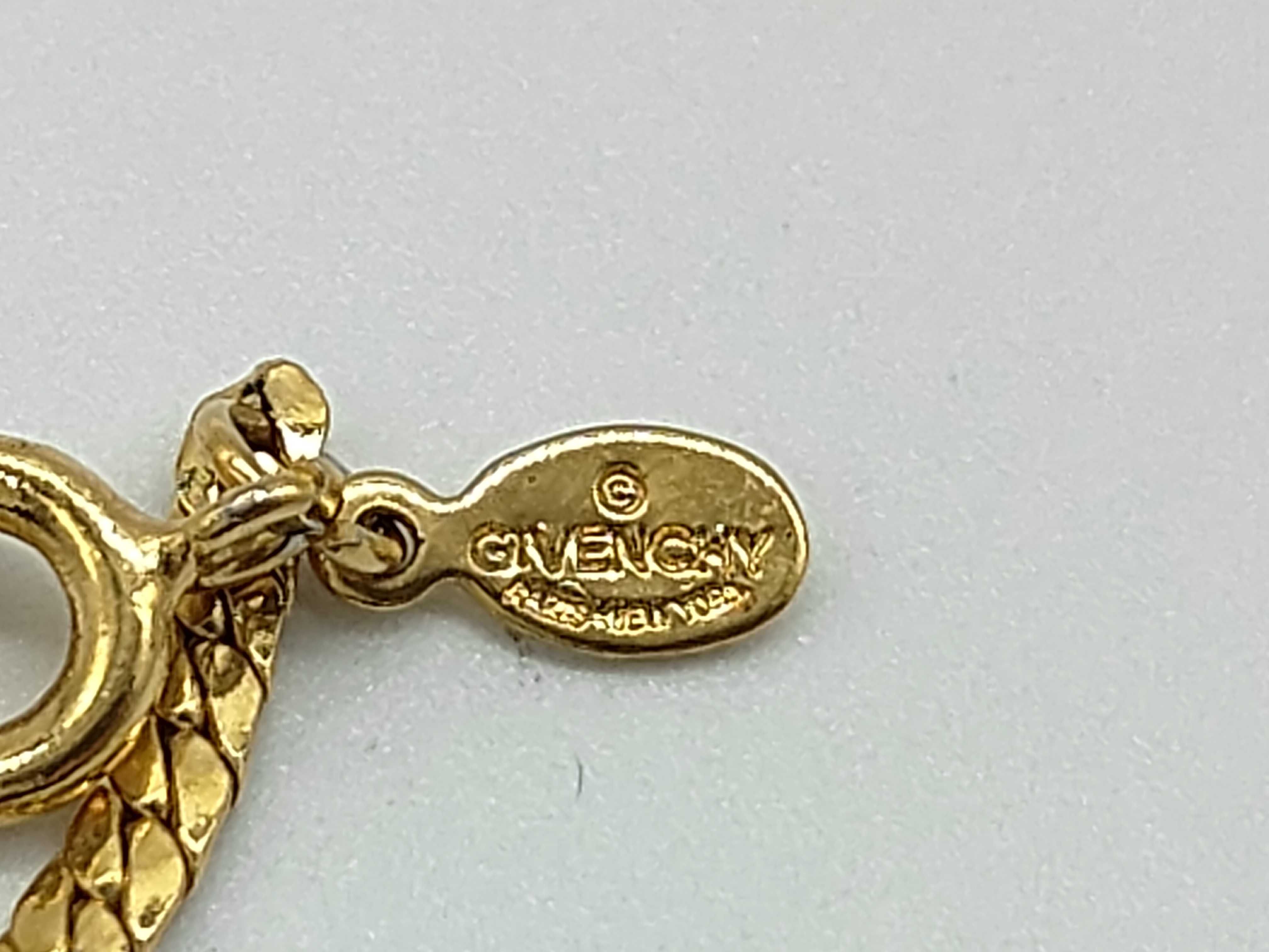 G-logo rhinestone flat snake chain herringbone chain gold necklace — view 5