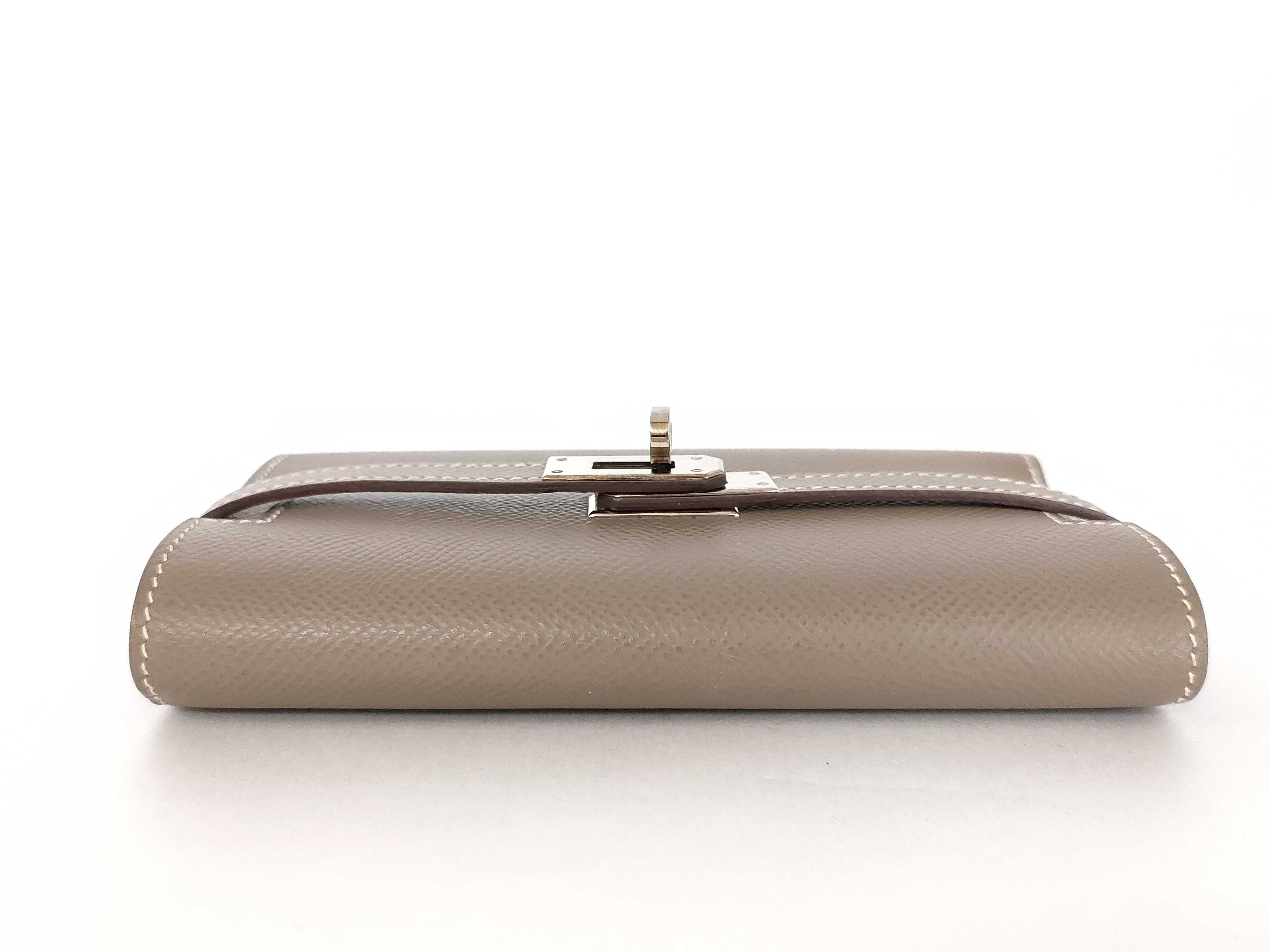 Kelly Wallet Medium Etoupe Veau Epsom Leather L Stamp Wallet — view 5