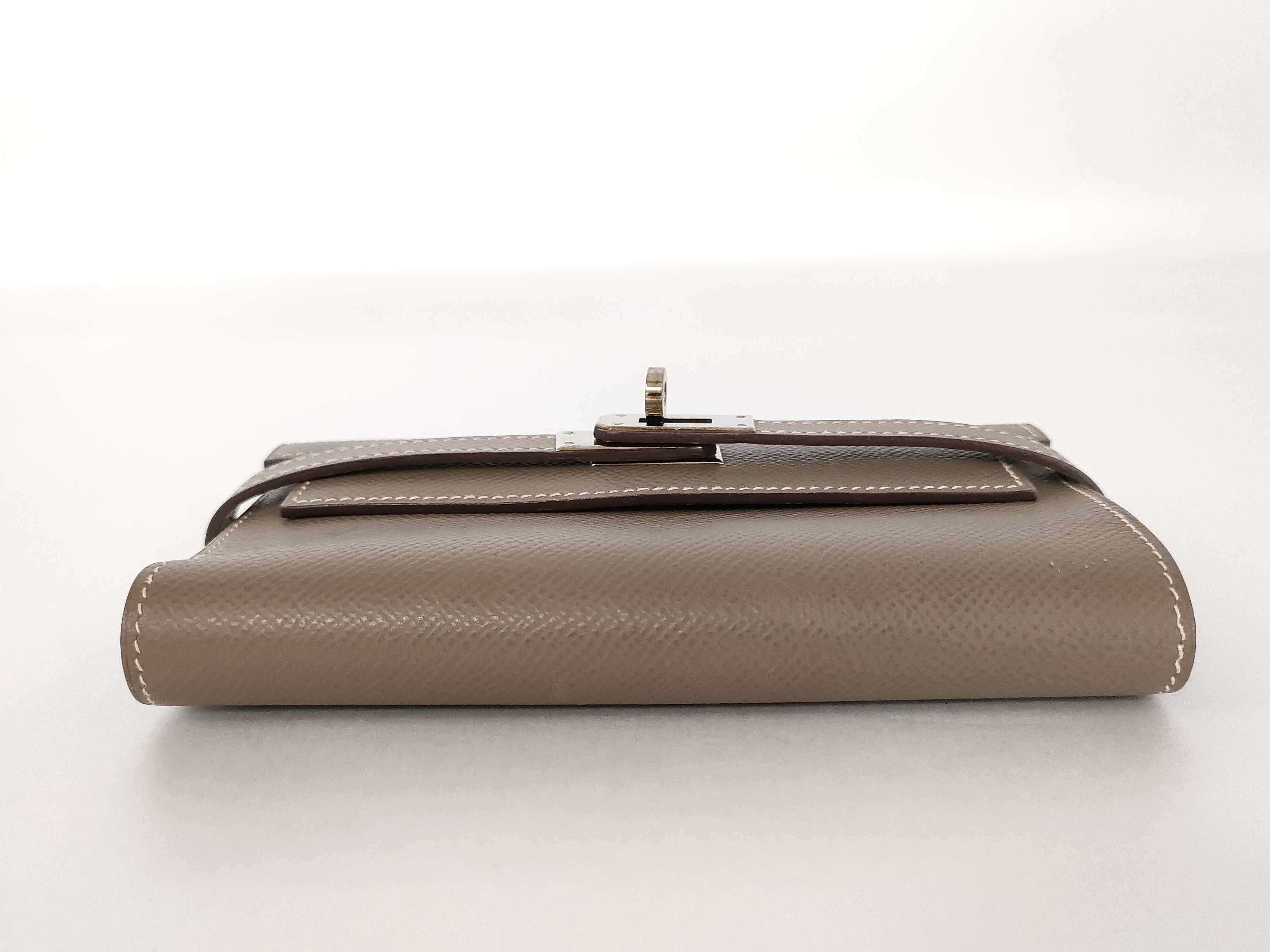 Kelly Wallet Medium Etoupe Veau Epsom Leather L Stamp Wallet — view 6