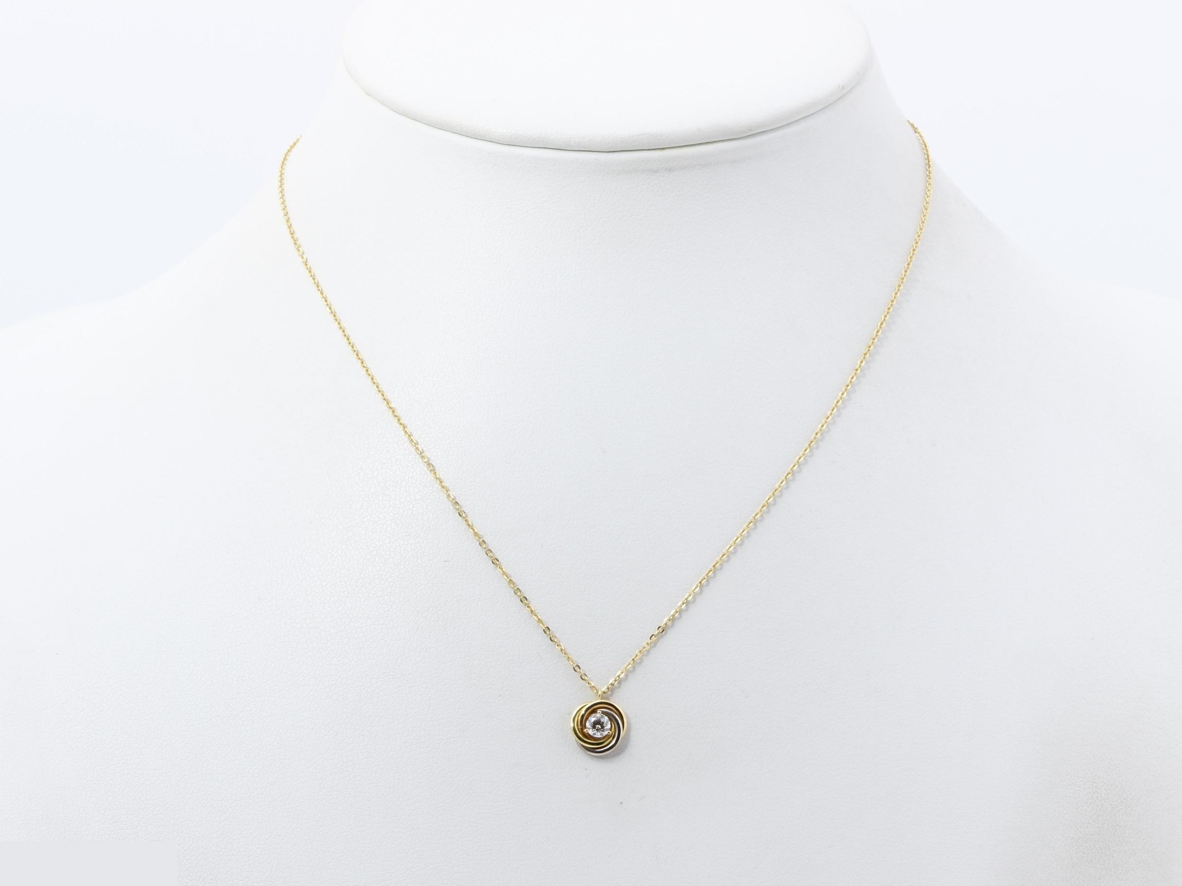 750 1PD Trinity Necklace/Pendant, 2.5g, Chain approx. 40cm — view 6