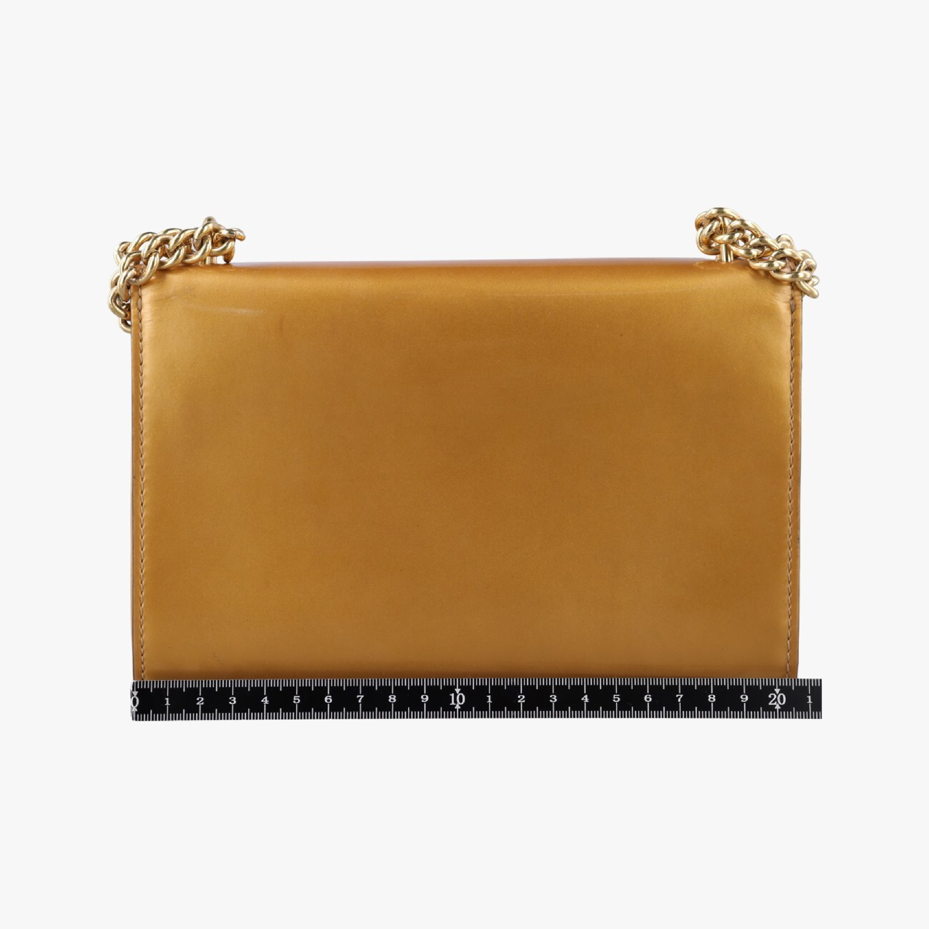 Pochette Louise MM Mustard Yellow Vernis PL4115 Shoulder Bag — view 2