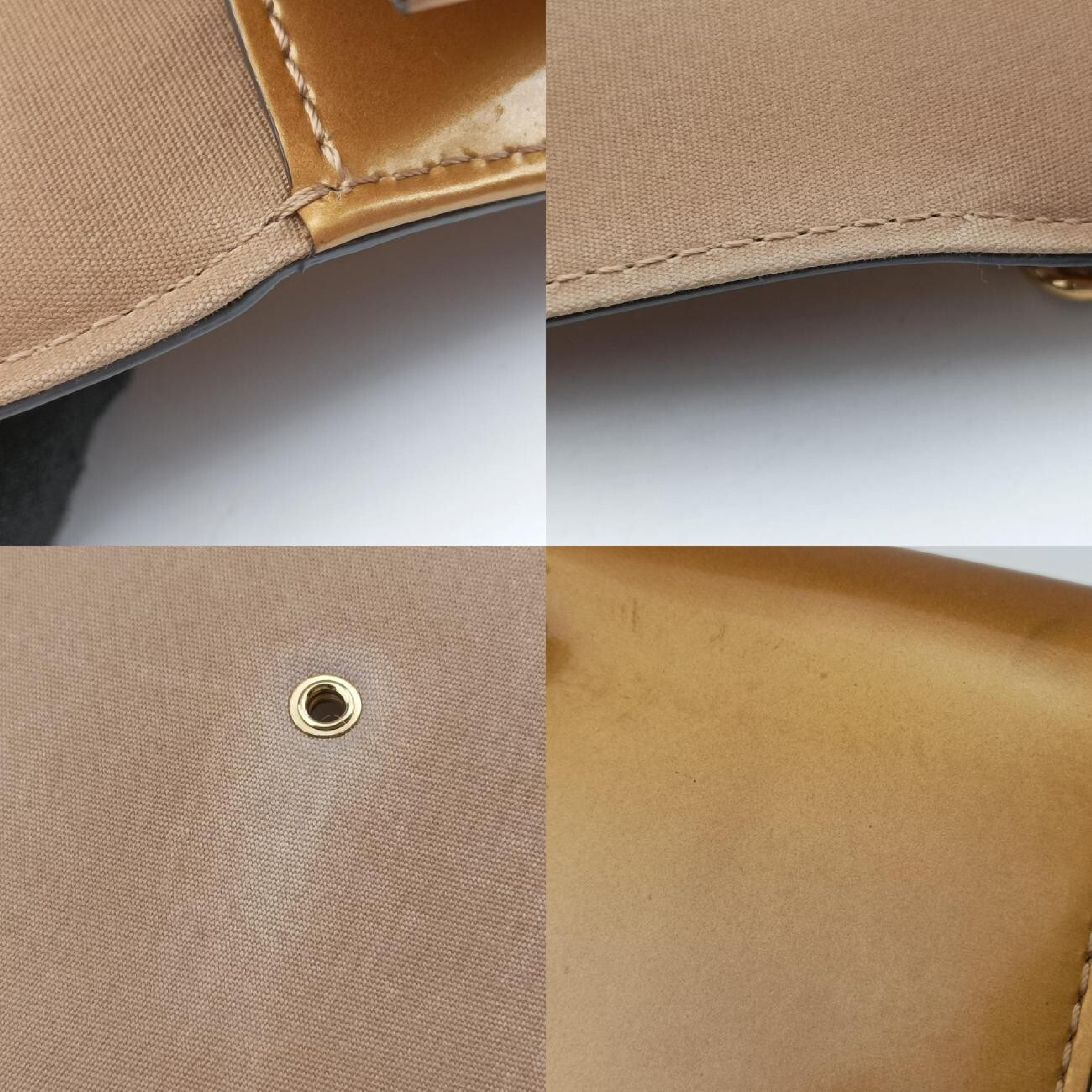 Pochette Louise MM Mustard Yellow Vernis PL4115 Shoulder Bag — view 9