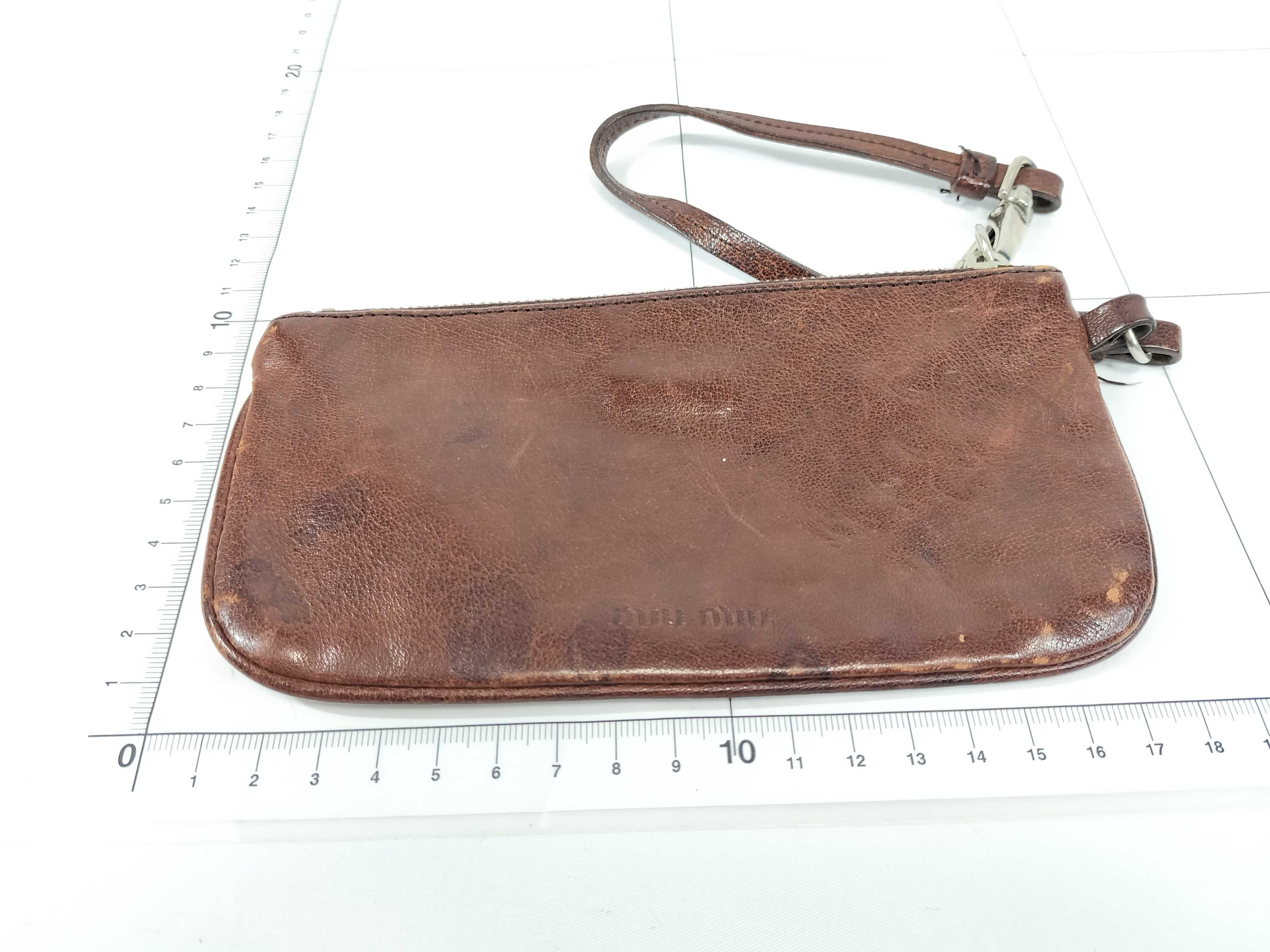 Leather Pouch, Brown Flower Pouch — view 2