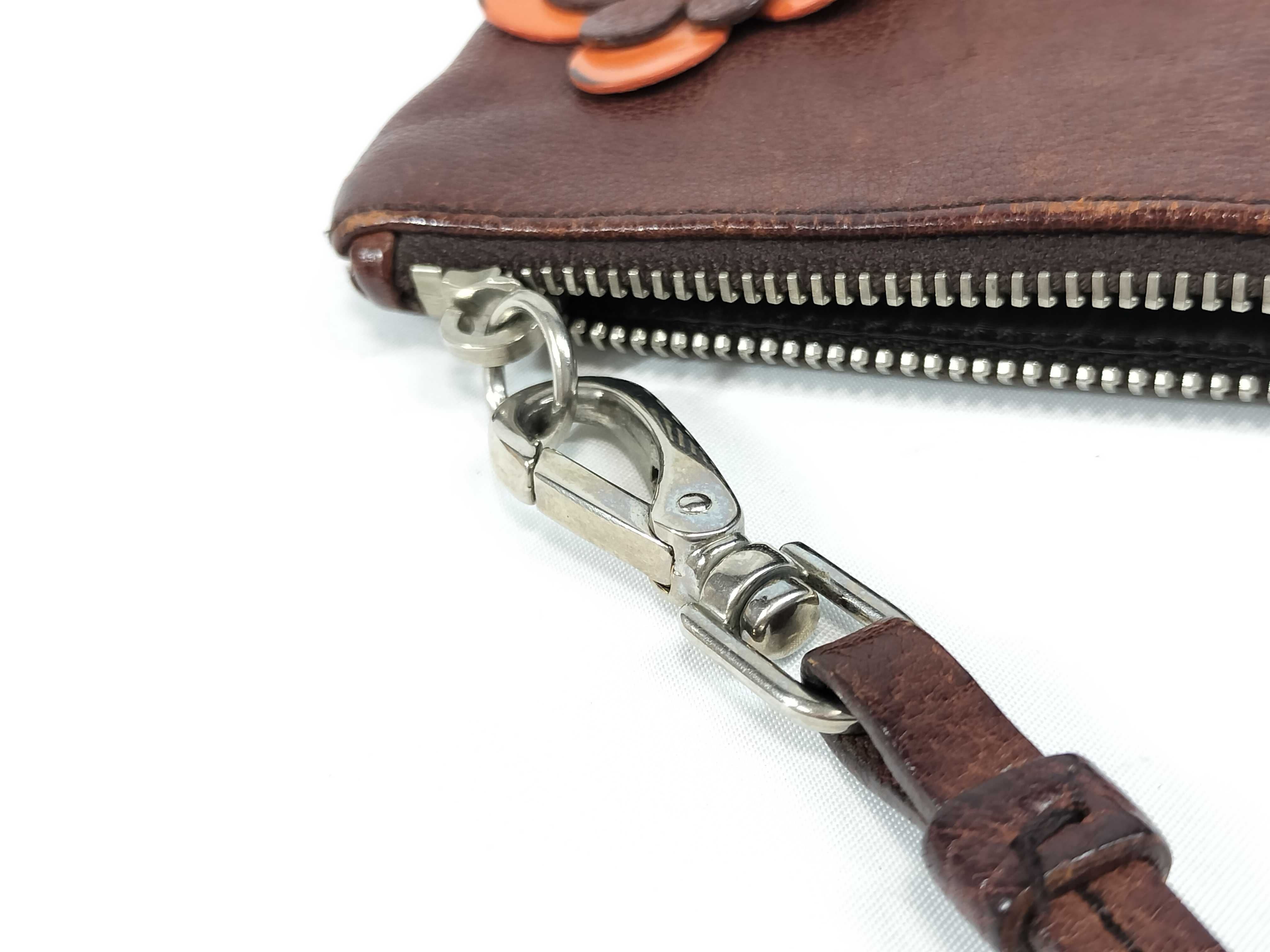 Leather Pouch, Brown Flower Pouch — view 8