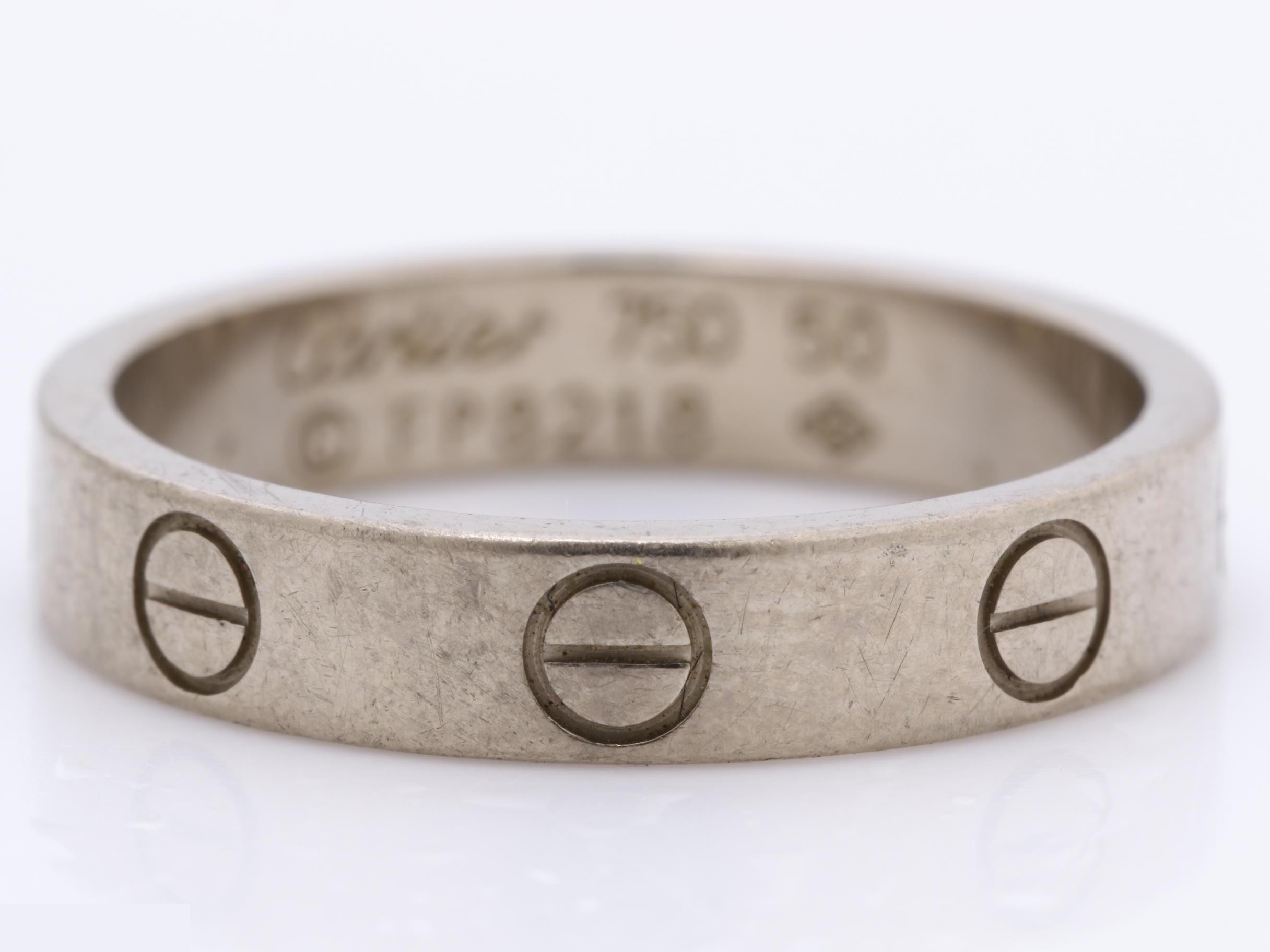 Mini Love Ring, 750WG, 3.9g, #50 — view 2