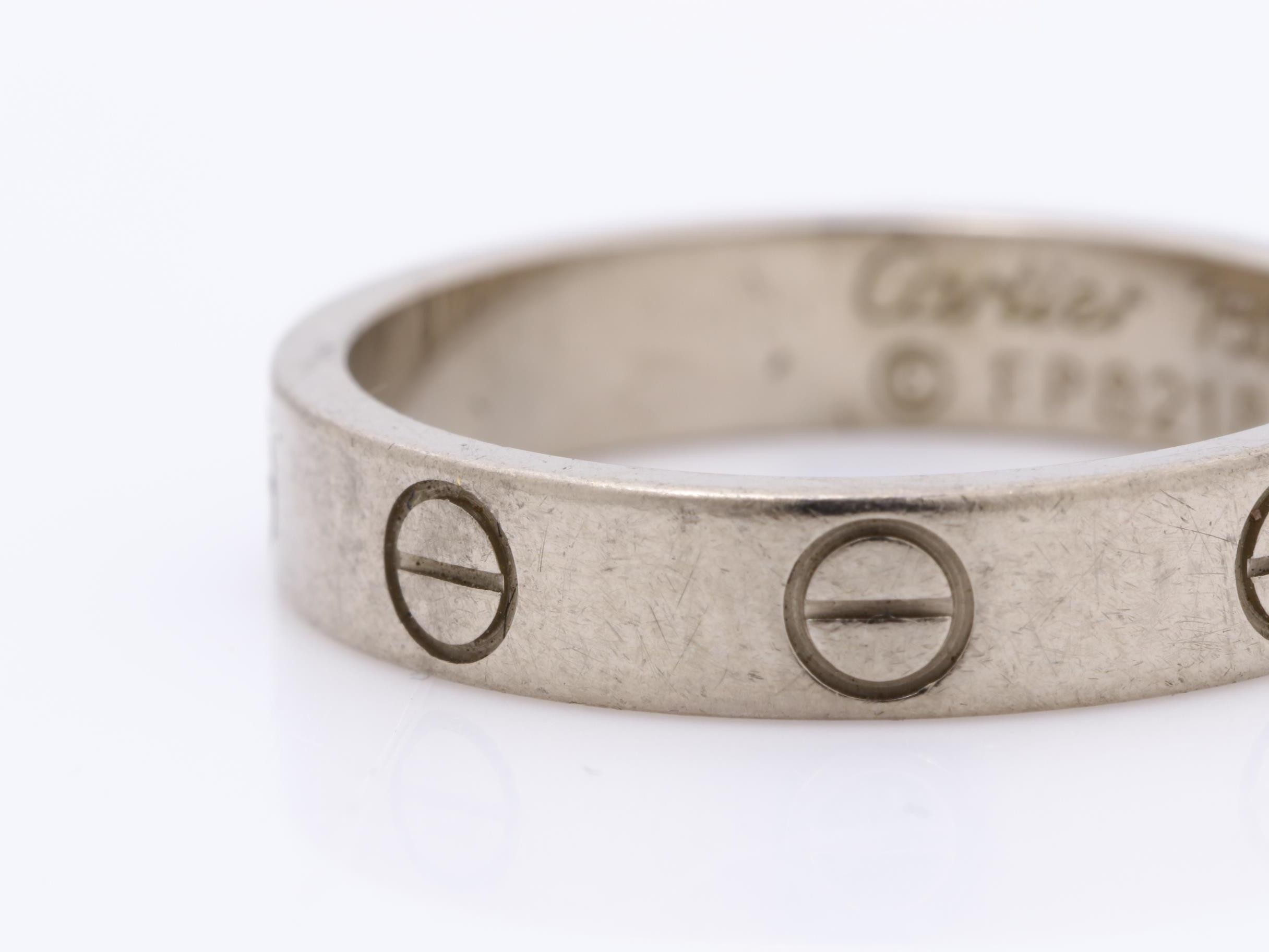 Mini Love Ring, 750WG, 3.9g, #50 — view 3