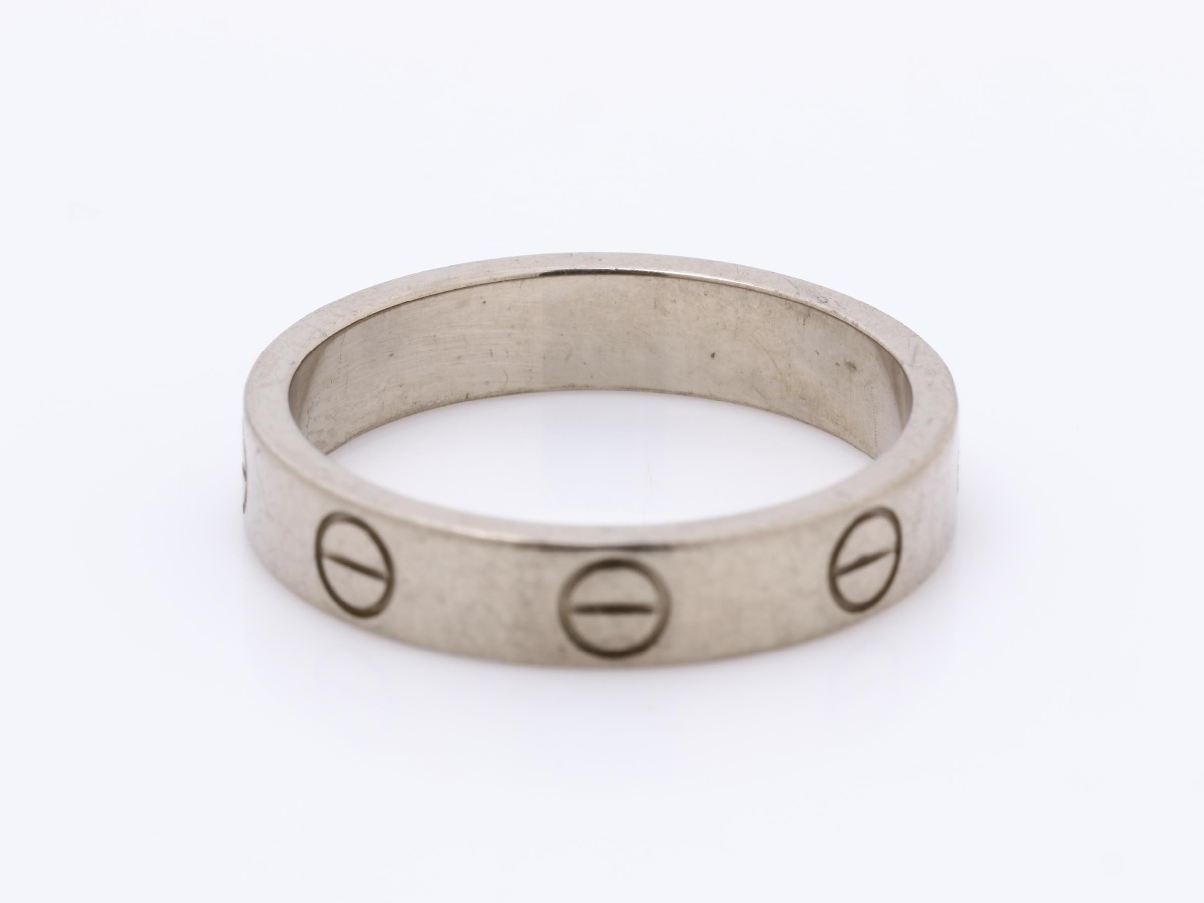 Mini Love Ring, 750WG, 3.9g, #50 — view 4