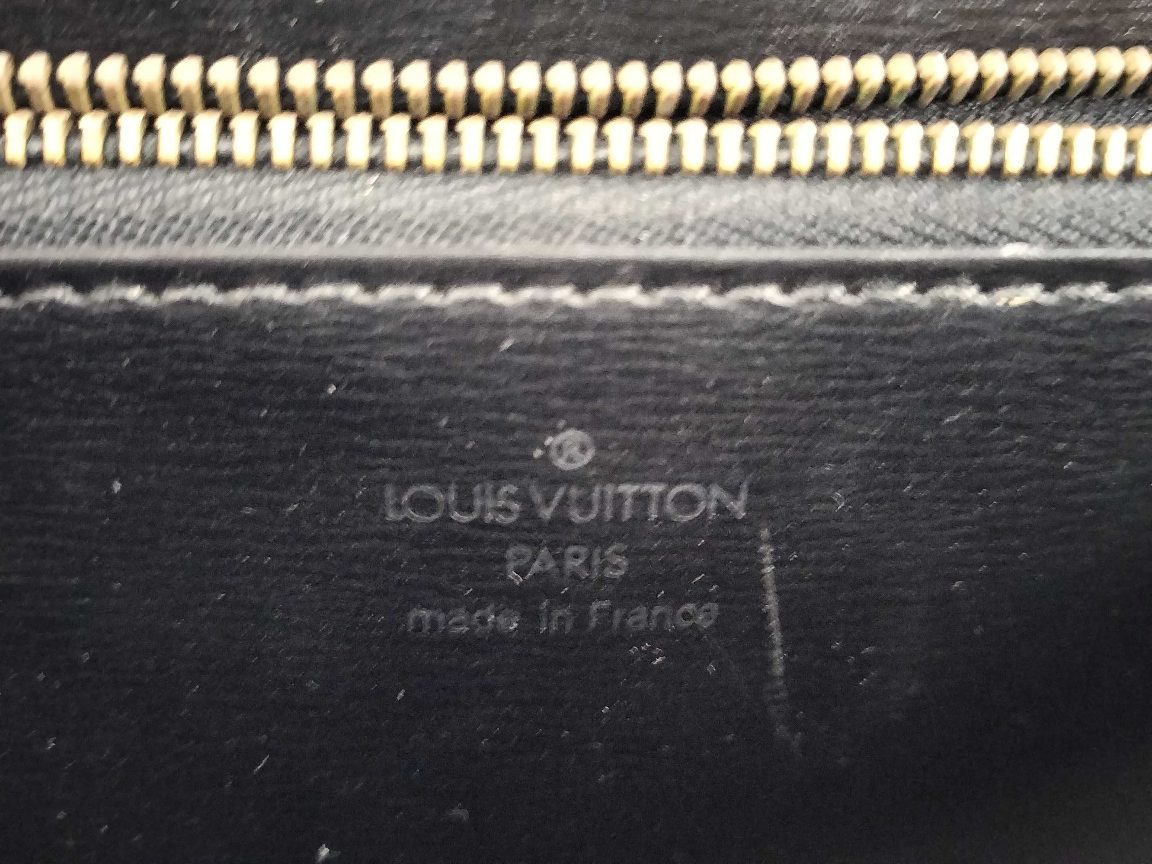 Epi Leather Handbag, Black, MI0973 — view 12