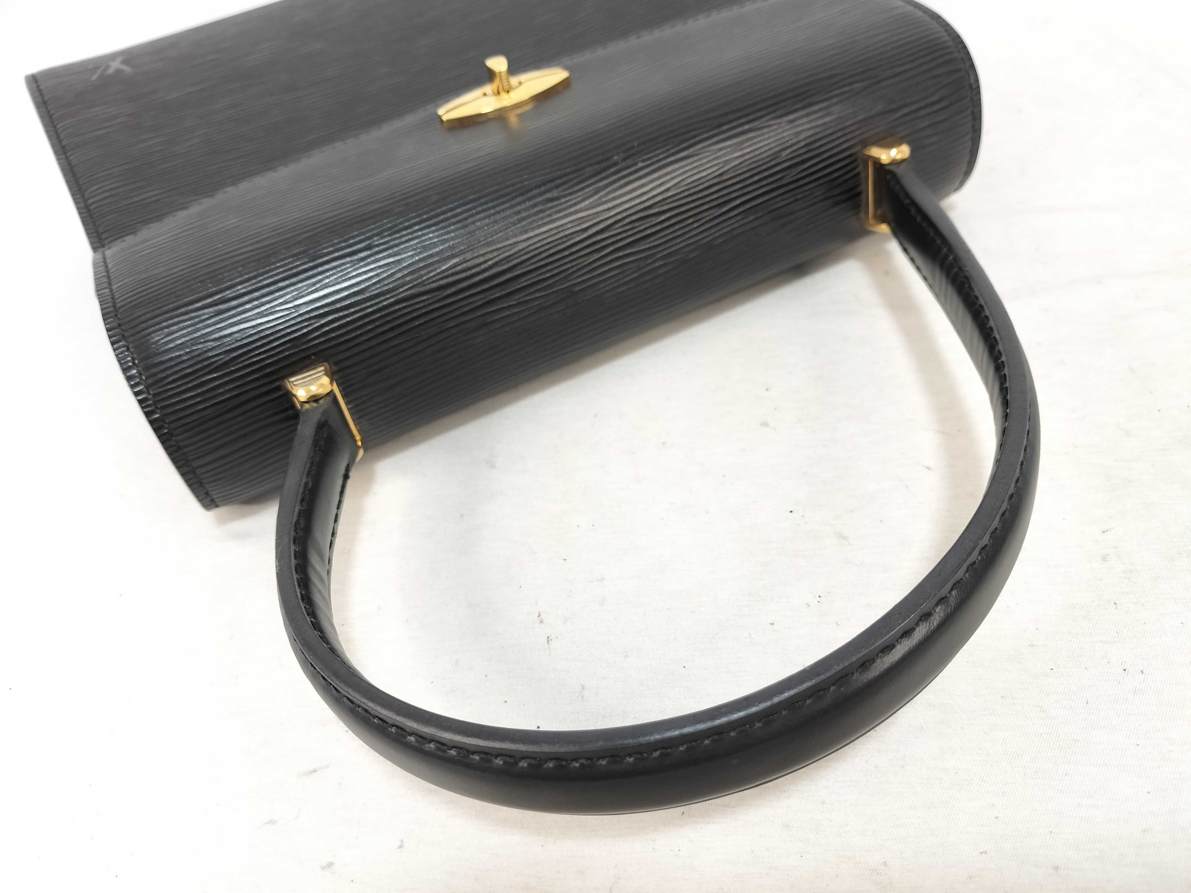 Epi Leather Handbag, Black, MI0973 — view 3