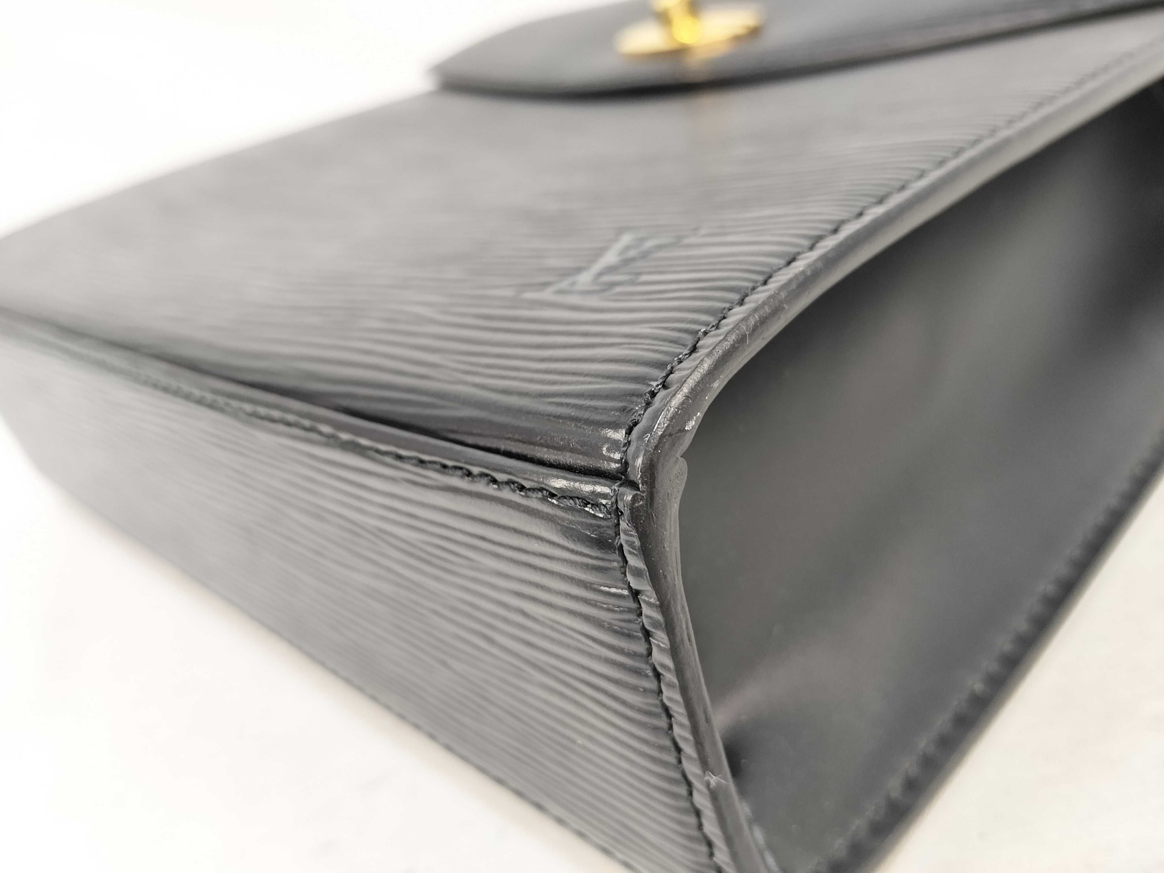 Epi Leather Handbag, Black, MI0973 — view 6