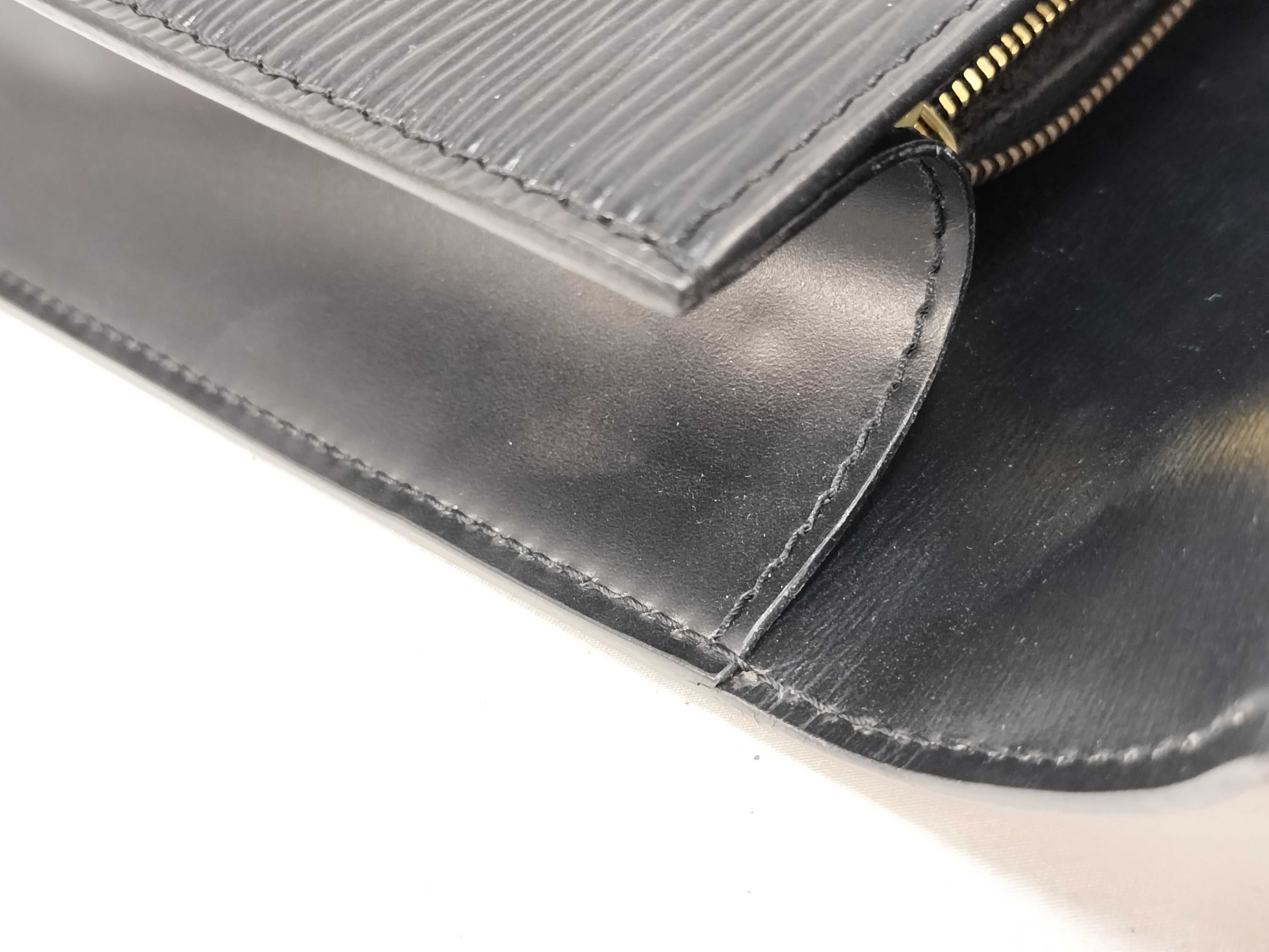Epi Leather Handbag, Black, MI0973 — view 9