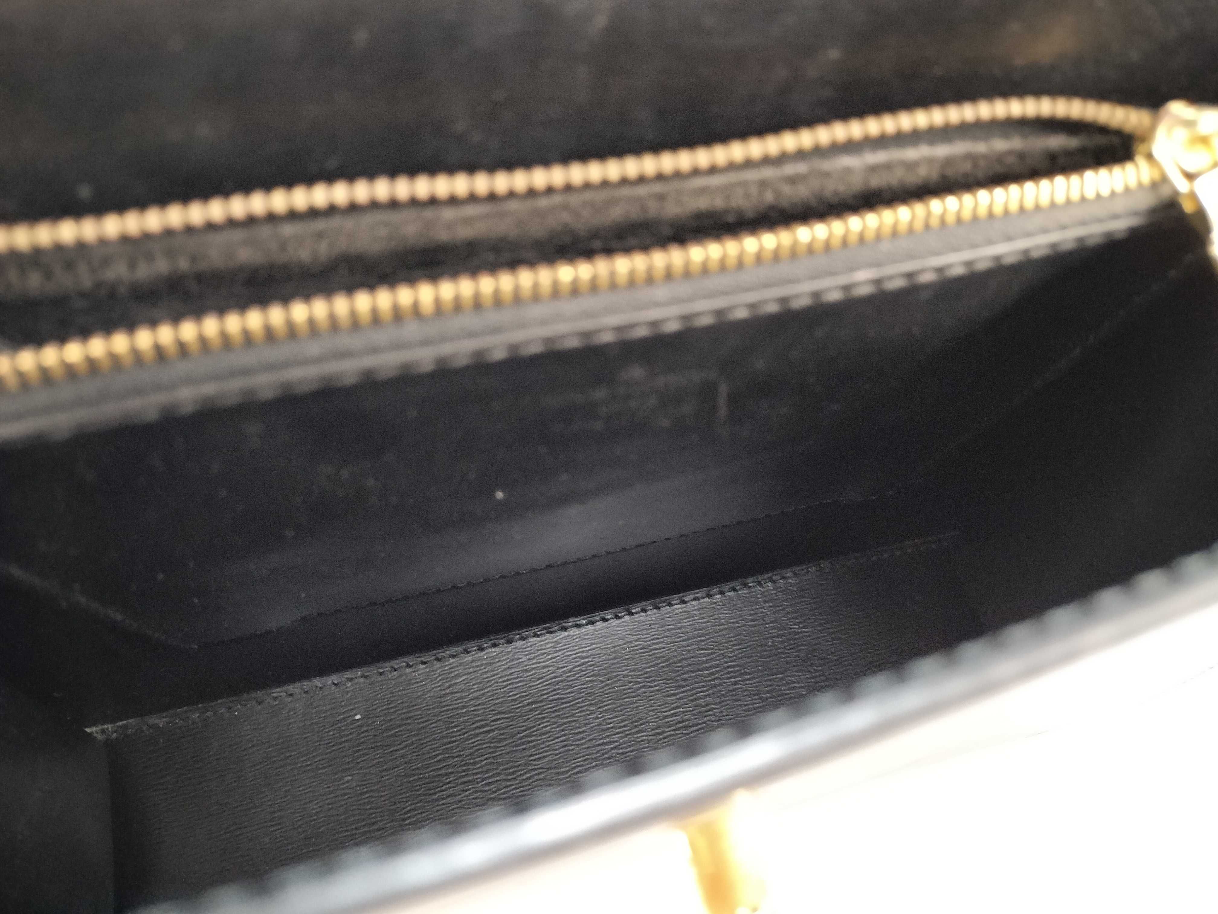 Epi Leather Handbag, Black, MI0973 — view 10