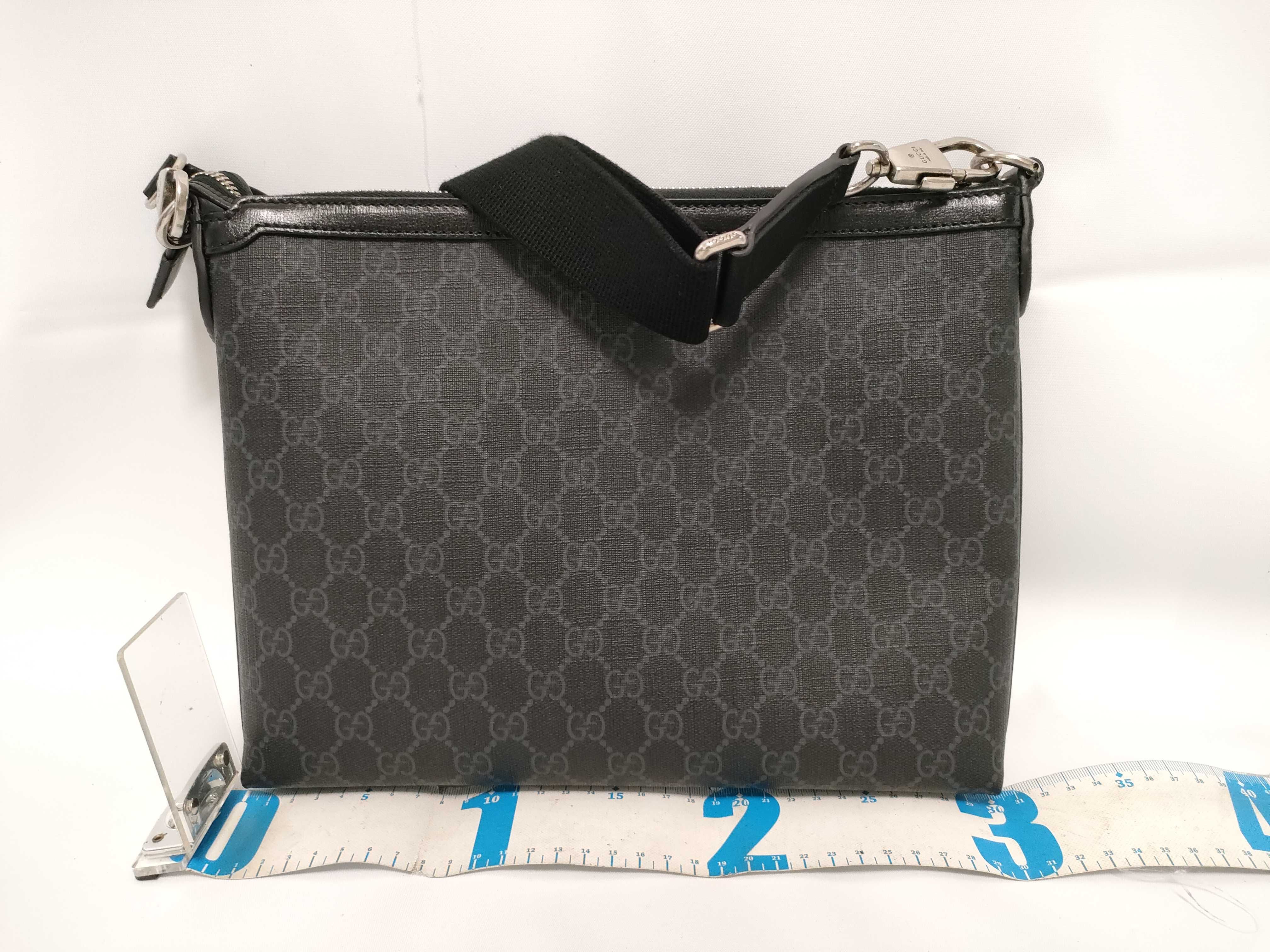 GG Supreme ID- Canvas Supreme Black 30cm Messenger Bag SHW Shoulder Bag — view 2
