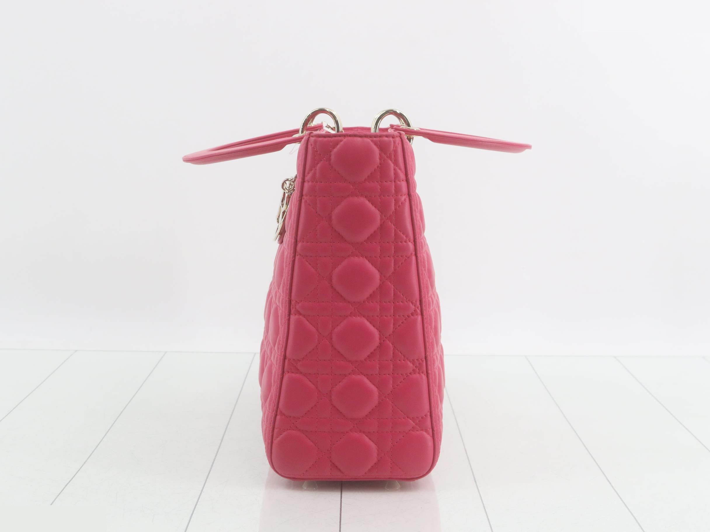 Lady Dior Lambskin 2-Way Leather Large Bag — view 3