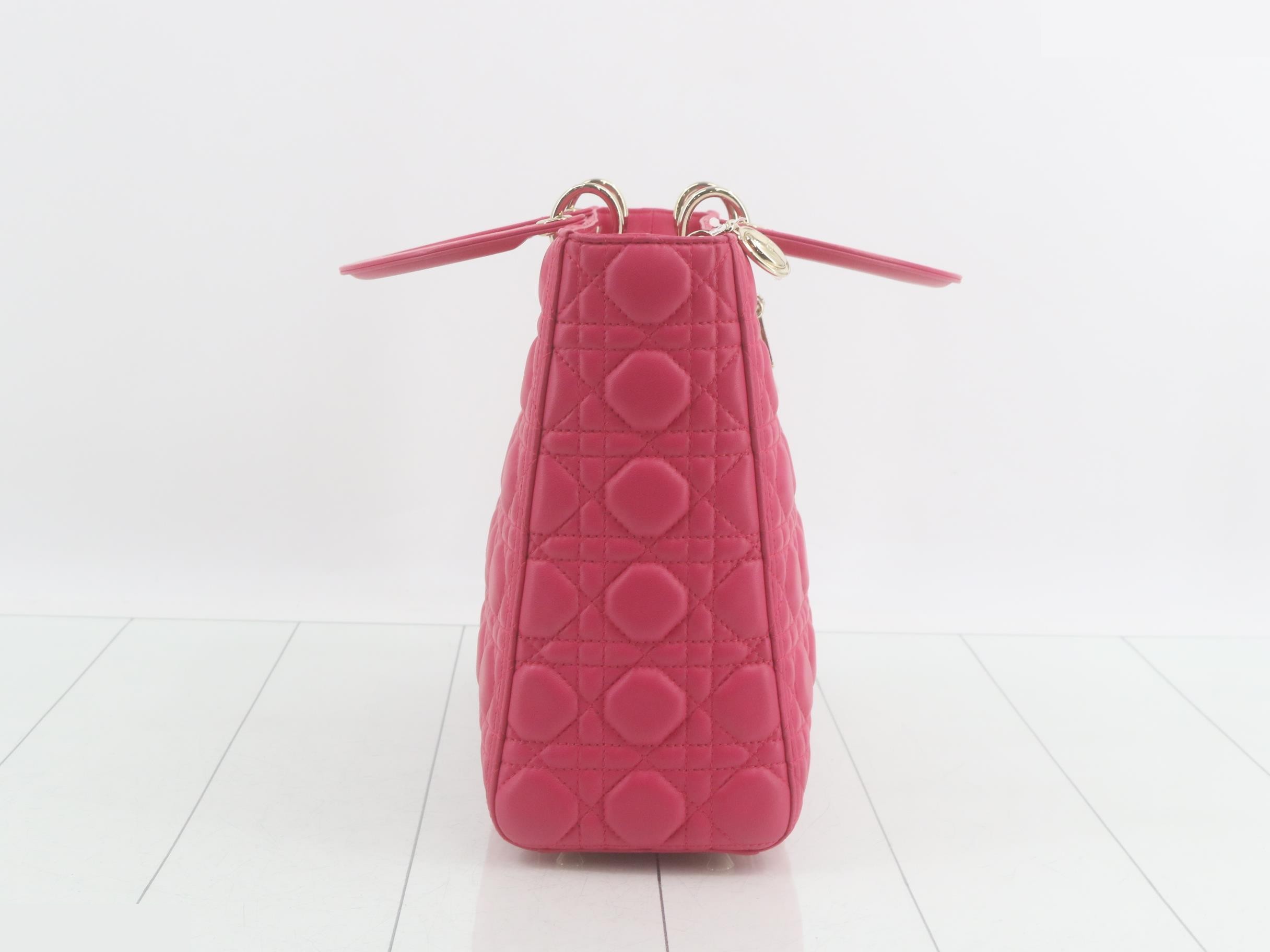 Lady Dior Lambskin 2-Way Leather Large Bag — view 4