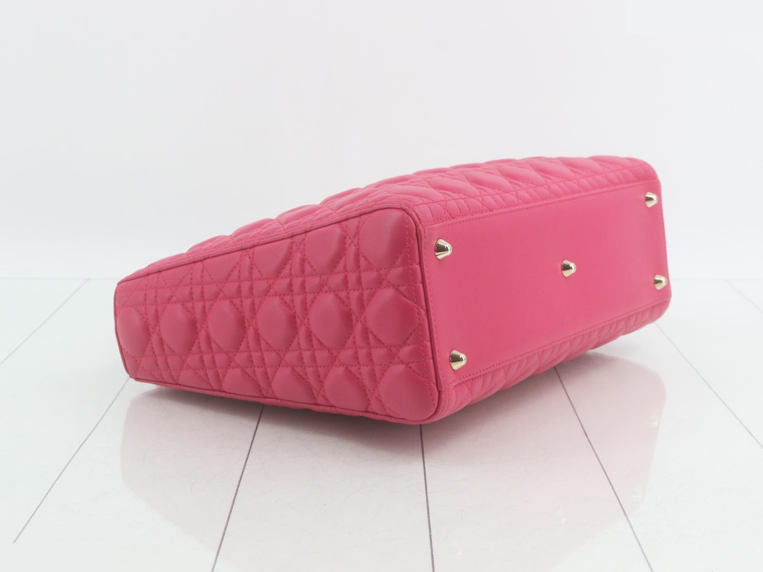 Lady Dior Lambskin 2-Way Leather Large Bag — view 5