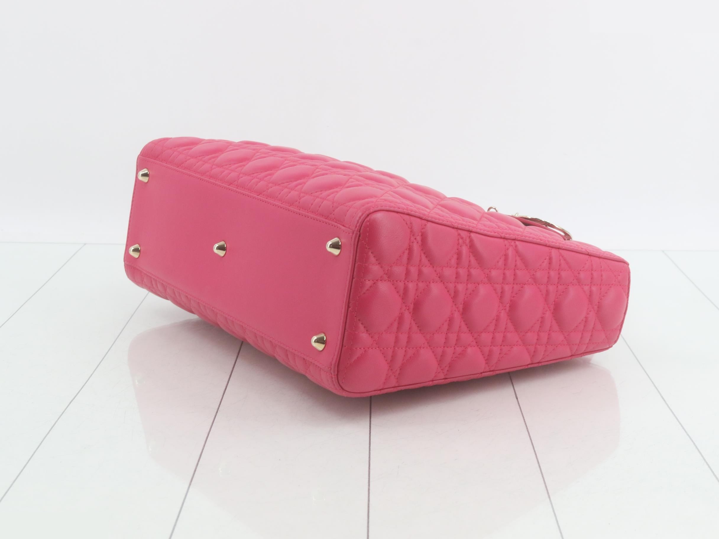 Lady Dior Lambskin 2-Way Leather Large Bag — view 6