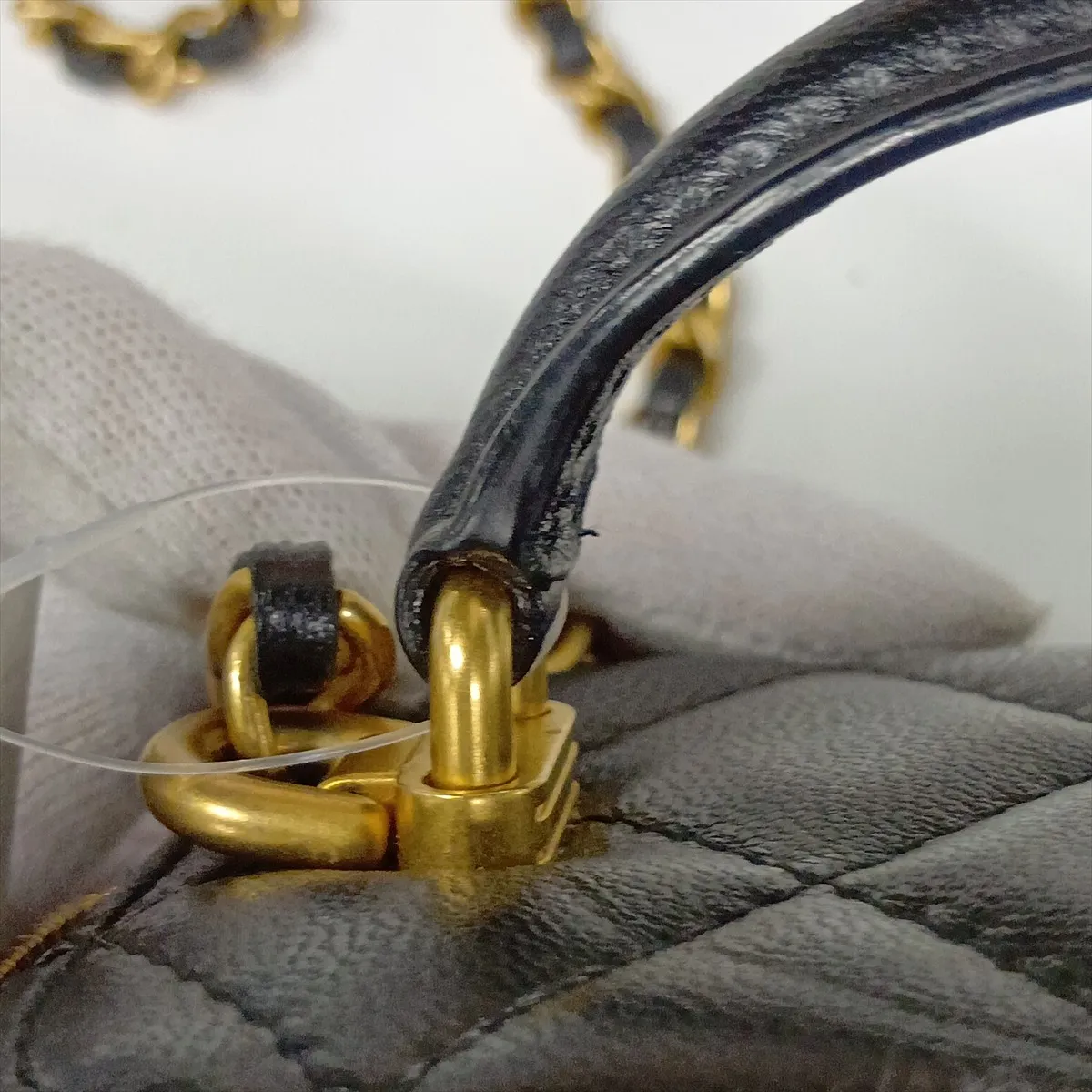 Mini Matelassé Lambskin Vanity Bag, Black with Gold Hardware, 31413803, Serial Number 31 — view 12