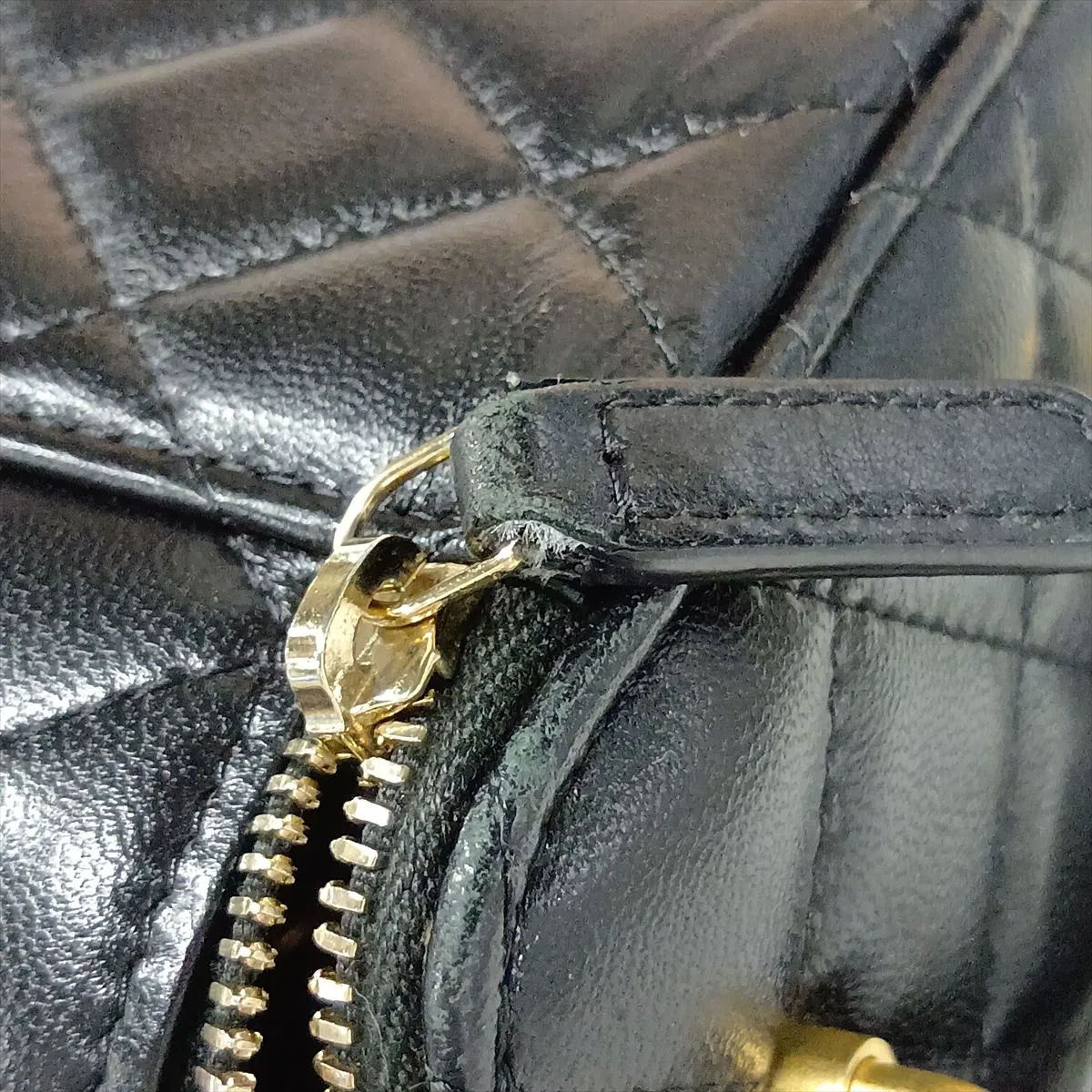 Mini Matelassé Lambskin Vanity Bag, Black with Gold Hardware, 31413803, Serial Number 31 — view 13