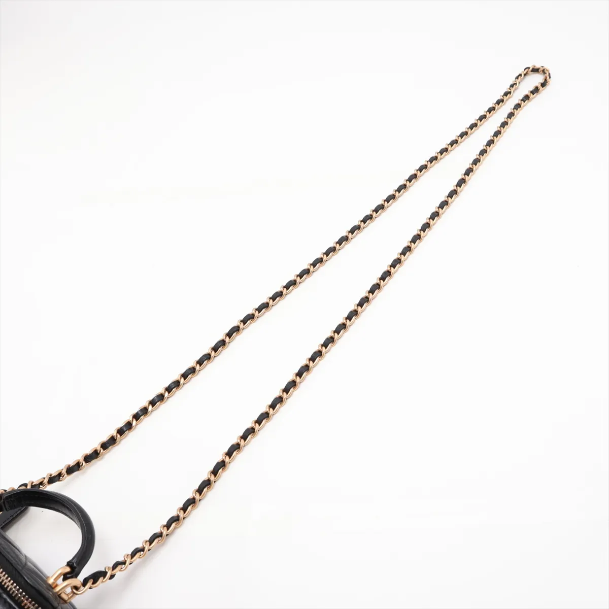 Mini Matelassé Lambskin Vanity Bag, Black with Gold Hardware, 31413803, Serial Number 31 — view 7