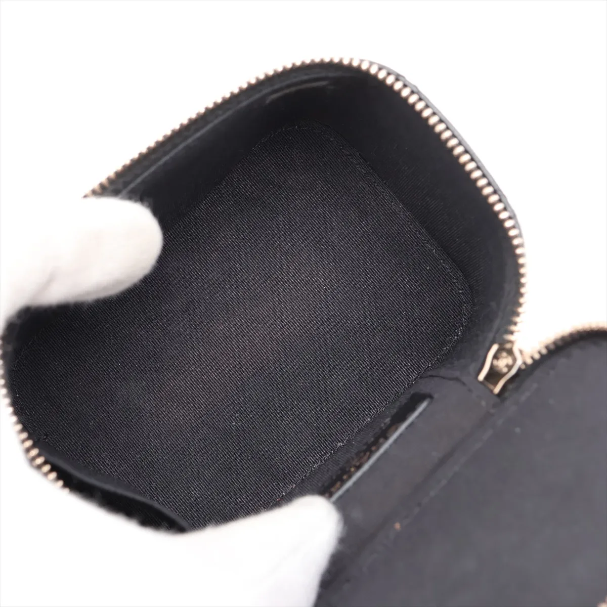 Mini Matelassé Lambskin Vanity Bag, Black with Gold Hardware, 31413803, Serial Number 31 — view 8