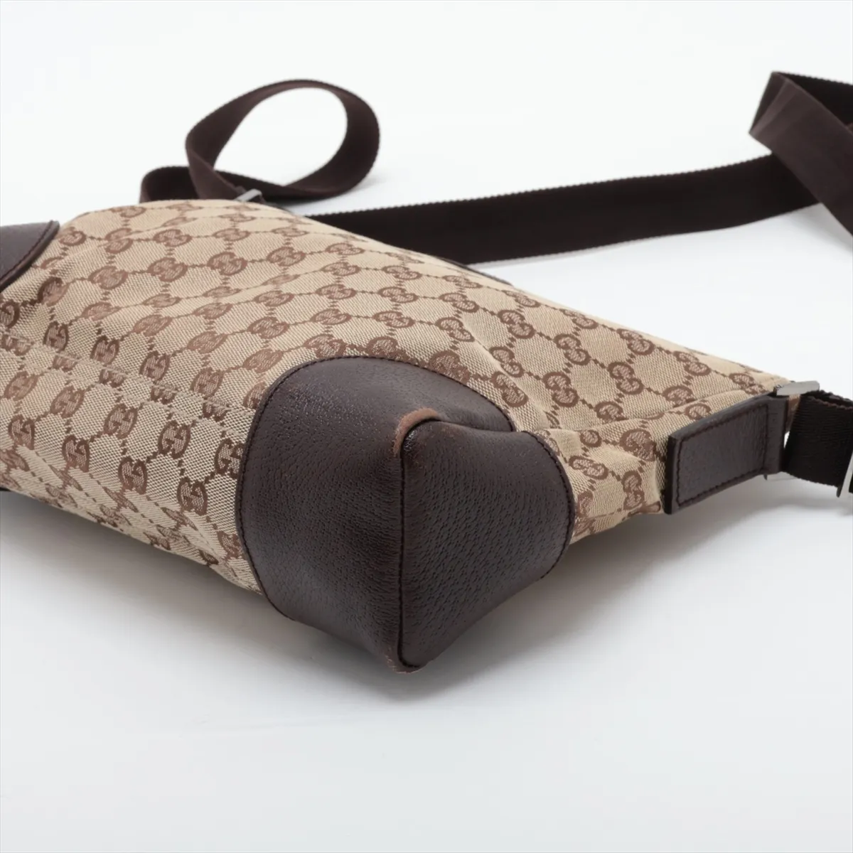 GG Canvas 114273 Canvas Shoulder Bag Beige x Brown — view 3