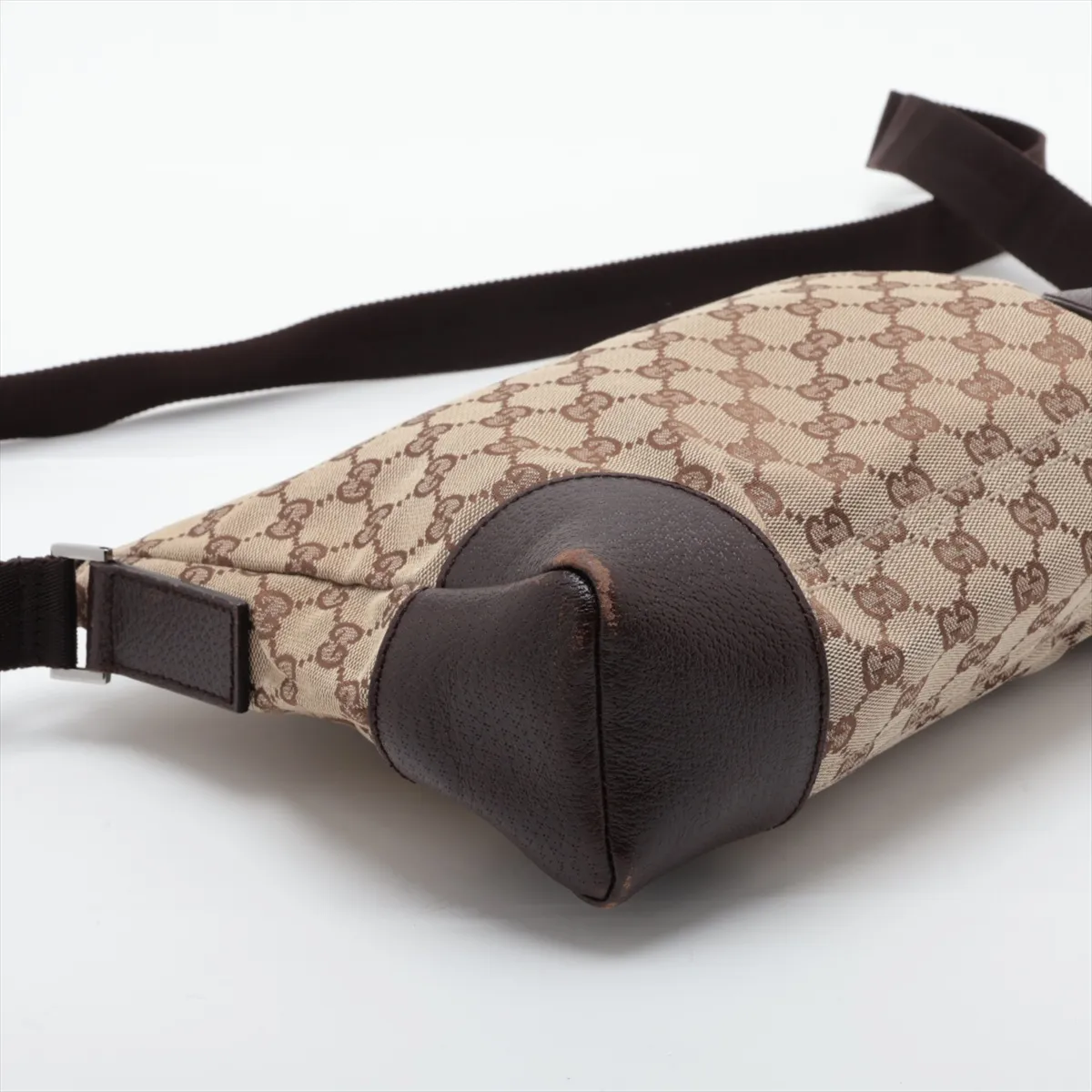 GG Canvas 114273 Canvas Shoulder Bag Beige x Brown — view 4