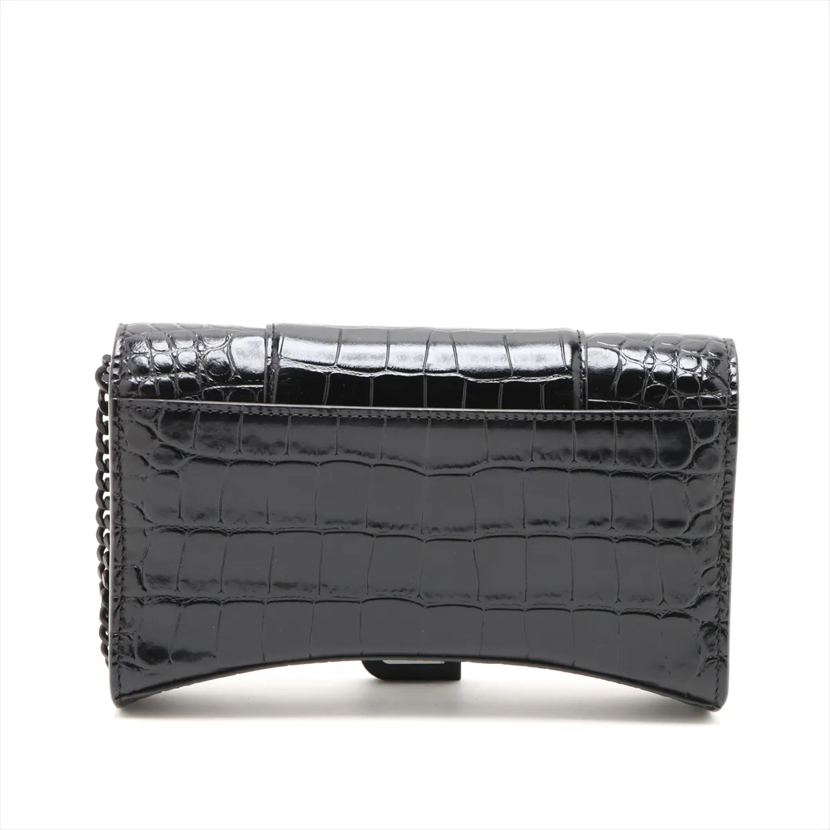 Hour Glass Croco Embossed Chain Wallet Black 656050 — view 2