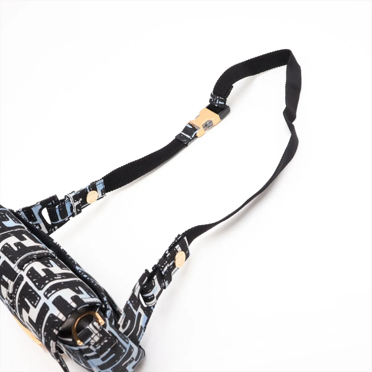 Zucca Mamma Bucket 8BR784 Nylon 2-Way Shoulder Bag Blue x Black — view 5