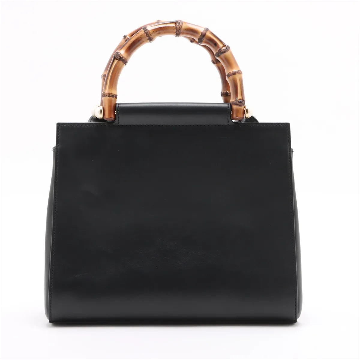 Bamboo Nimfair Leather 2WAY Handbag Black 453767 — view 2
