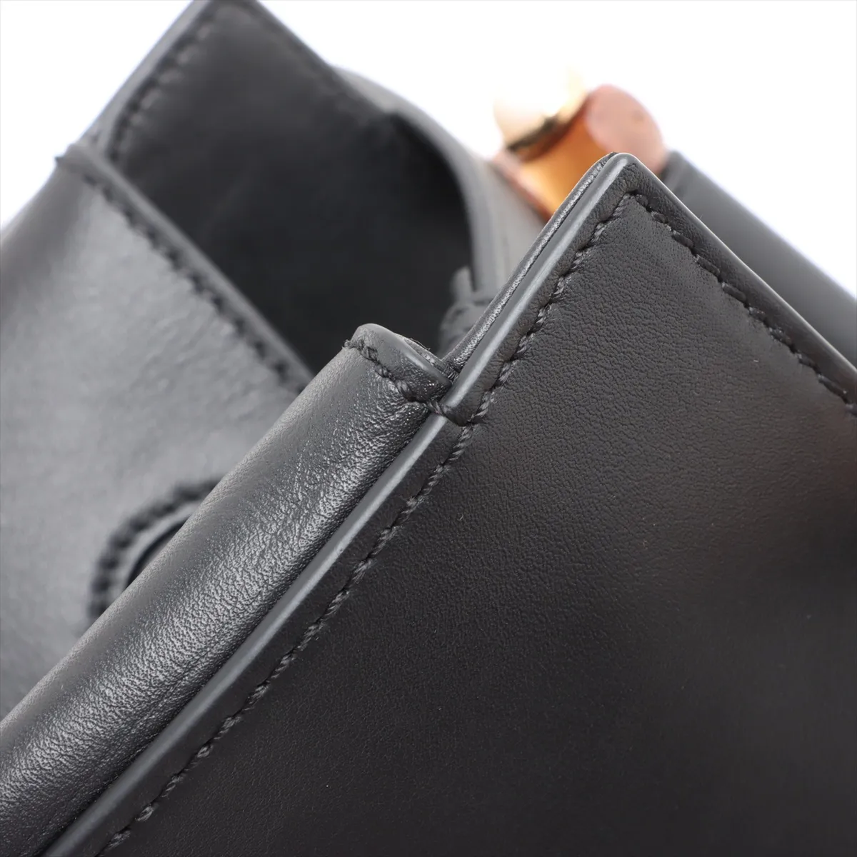 Bamboo Nimfair Leather 2WAY Handbag Black 453767 — view 11